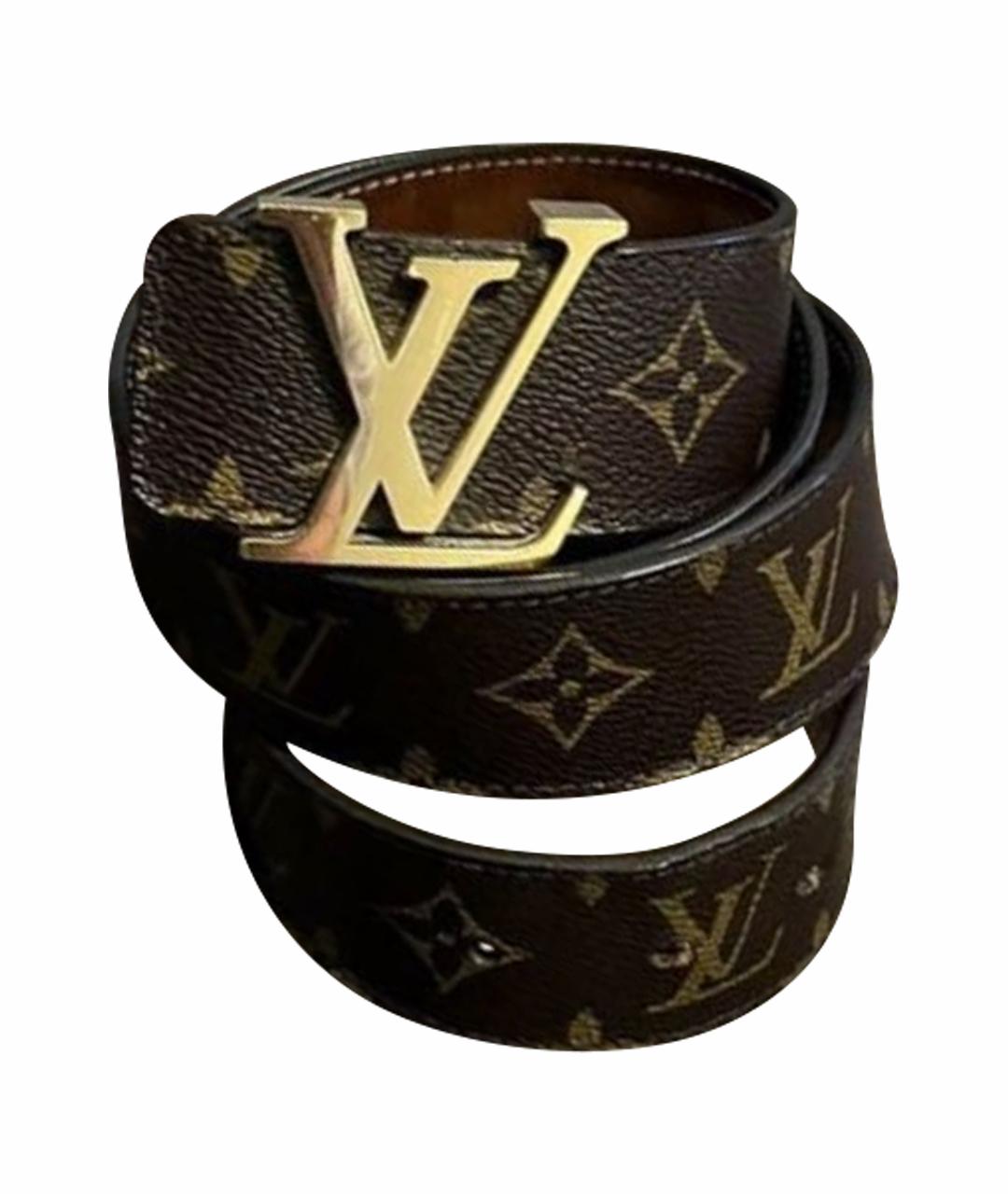LOUIS VUITTON Коричневый кожаный ремень, фото 1