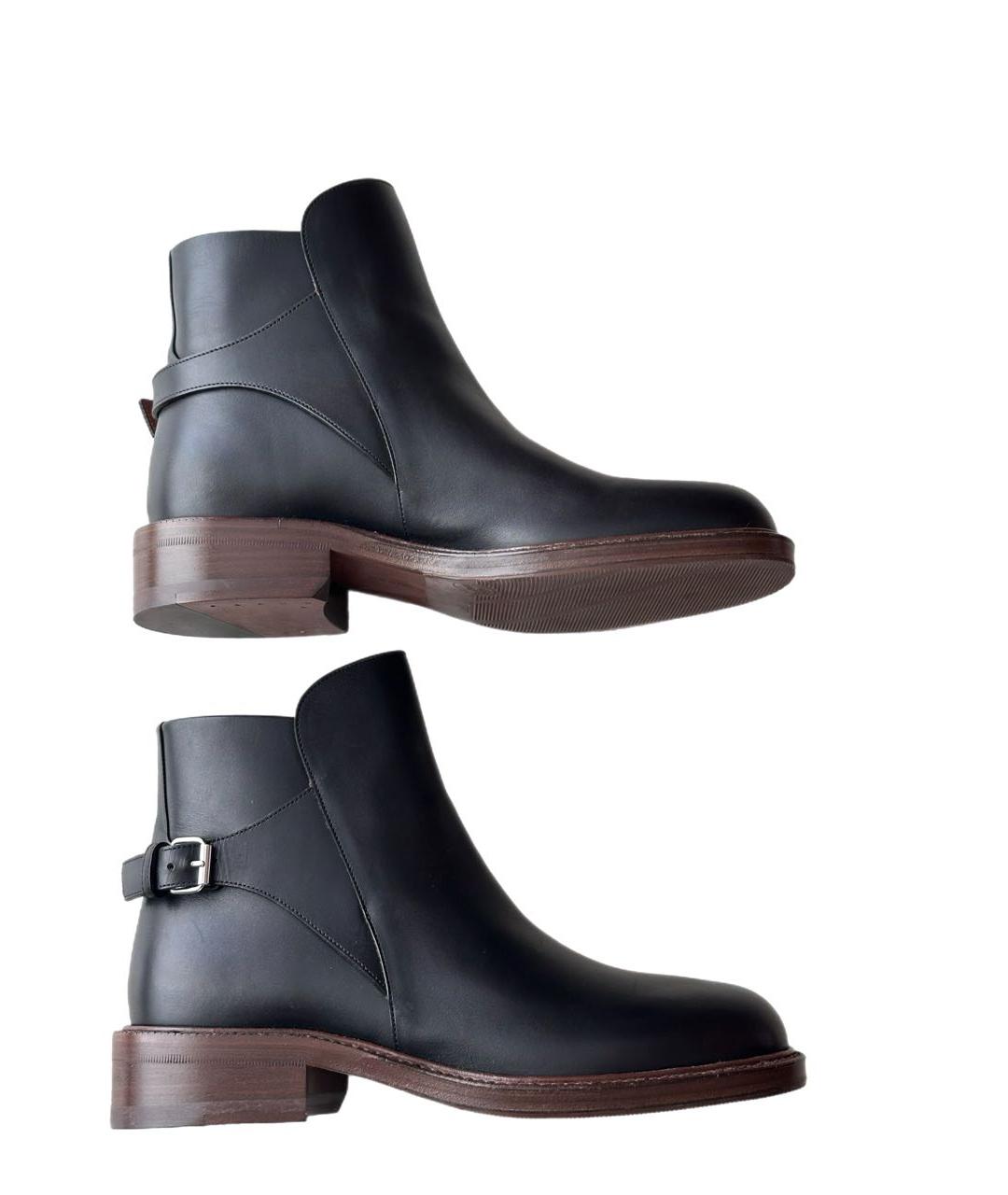 CELINE Черные кожаные полусапоги, фото 6