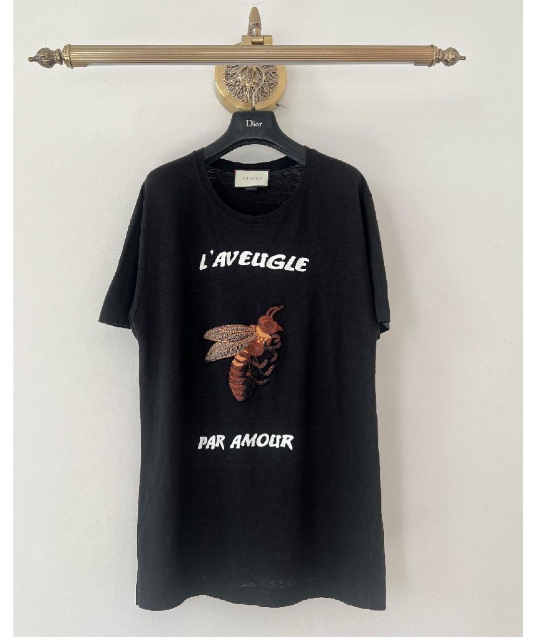 GUCCI Черная льняная футболка, фото 10