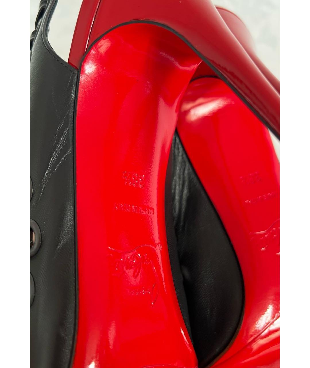 CHRISTIAN LOUBOUTIN Черные кожаные туфли, фото 7
