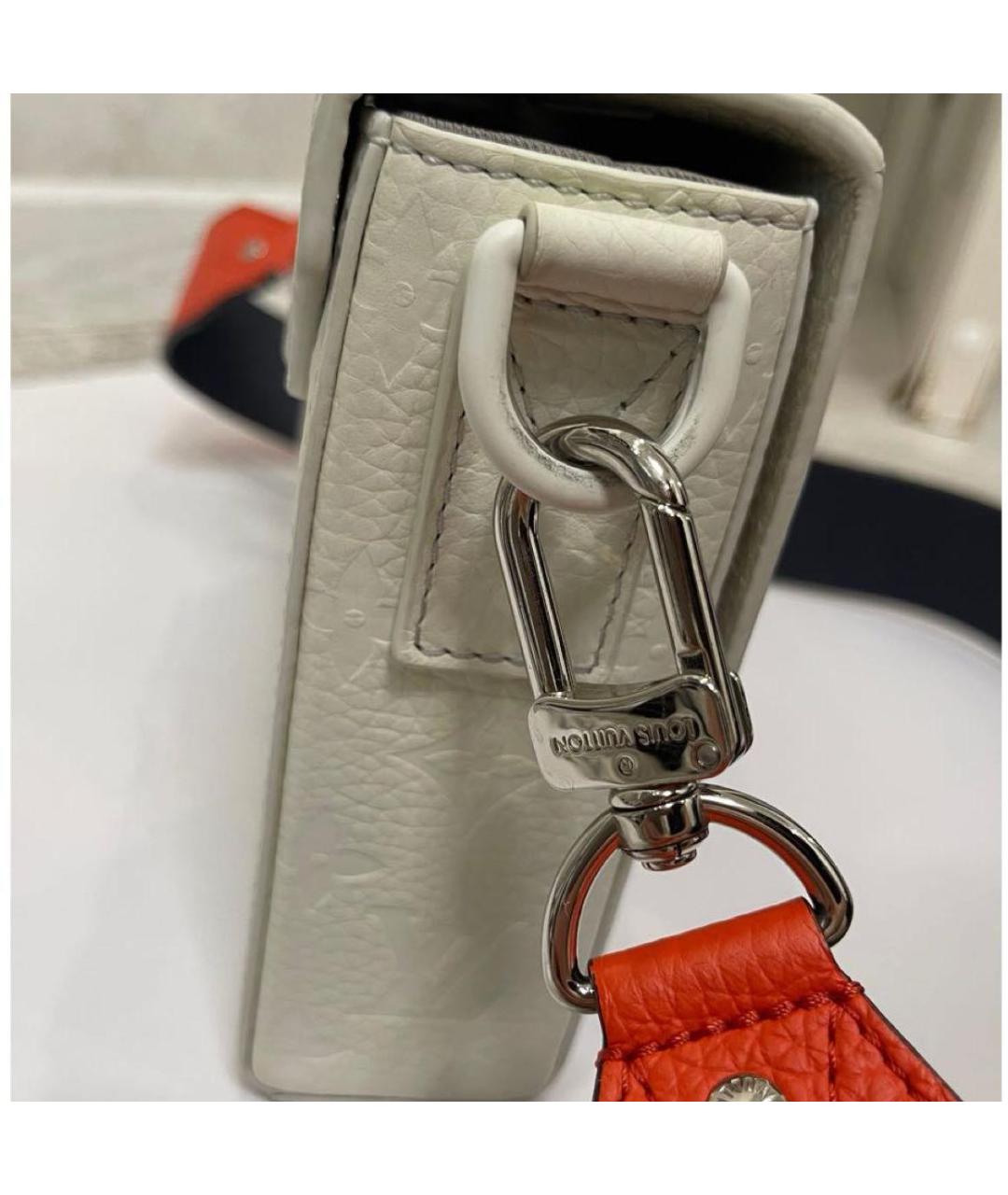 LOUIS VUITTON Белая кожаная сумка с короткими ручками, фото 4