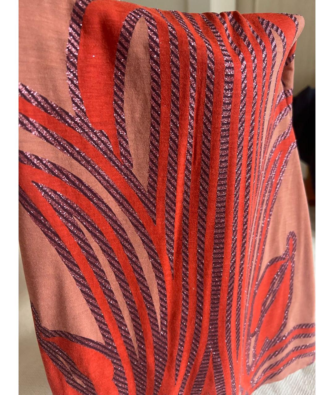 GUCCI Оранжевая шелковая блузы, фото 4