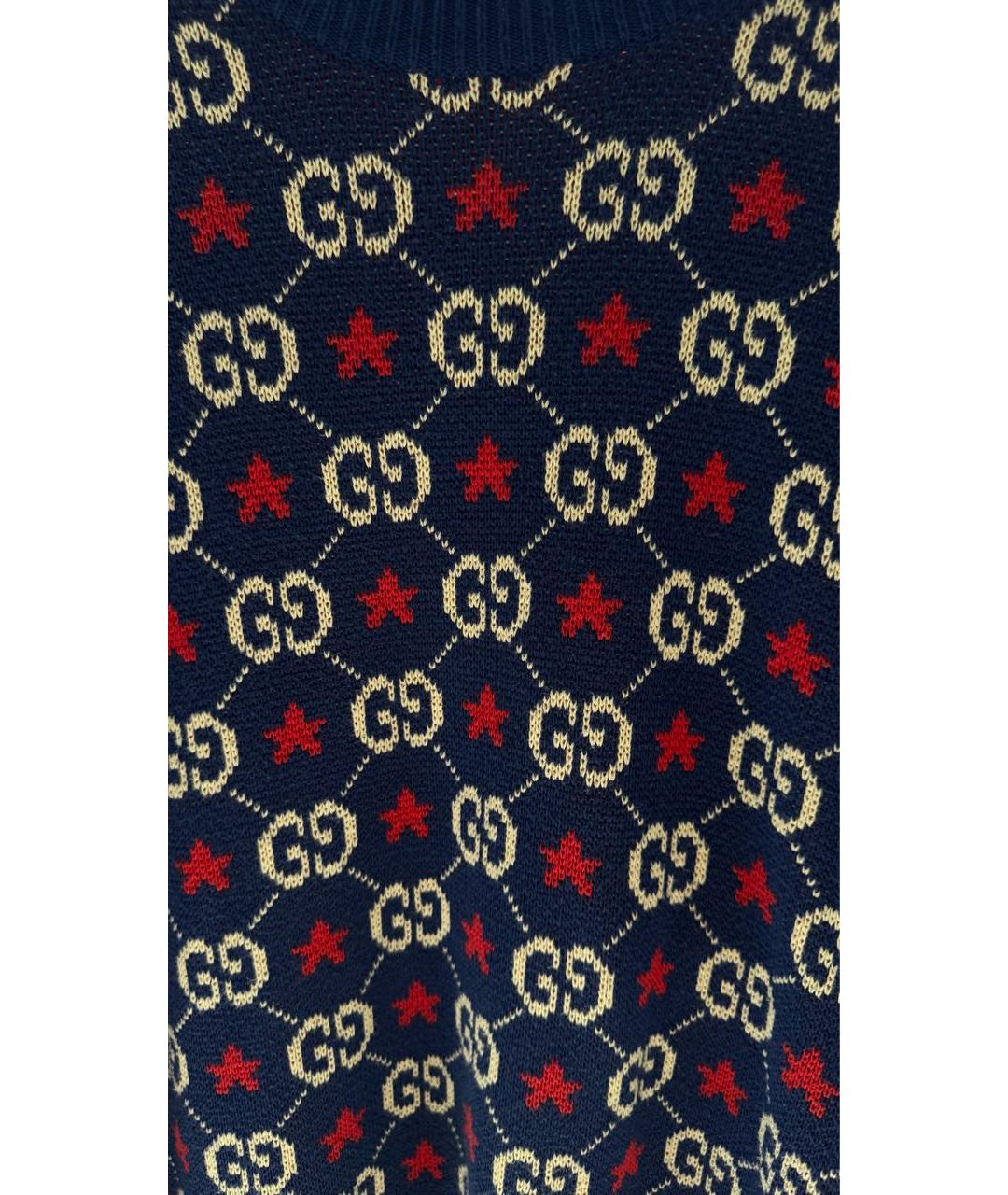 GUCCI Синий хлопковый джемпер / свитер, фото 4