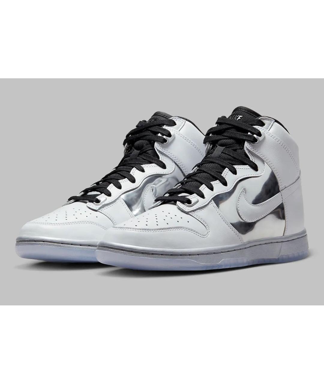 NIKE Серые кожаные кеды, фото 3