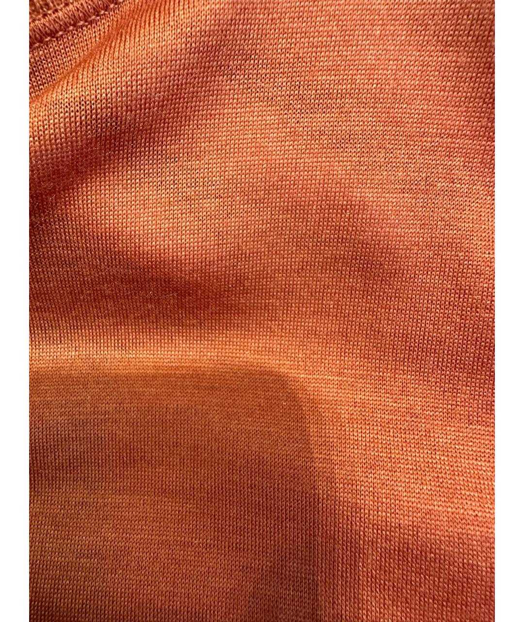 LORO PIANA Оранжевая кашемировая футболка, фото 4