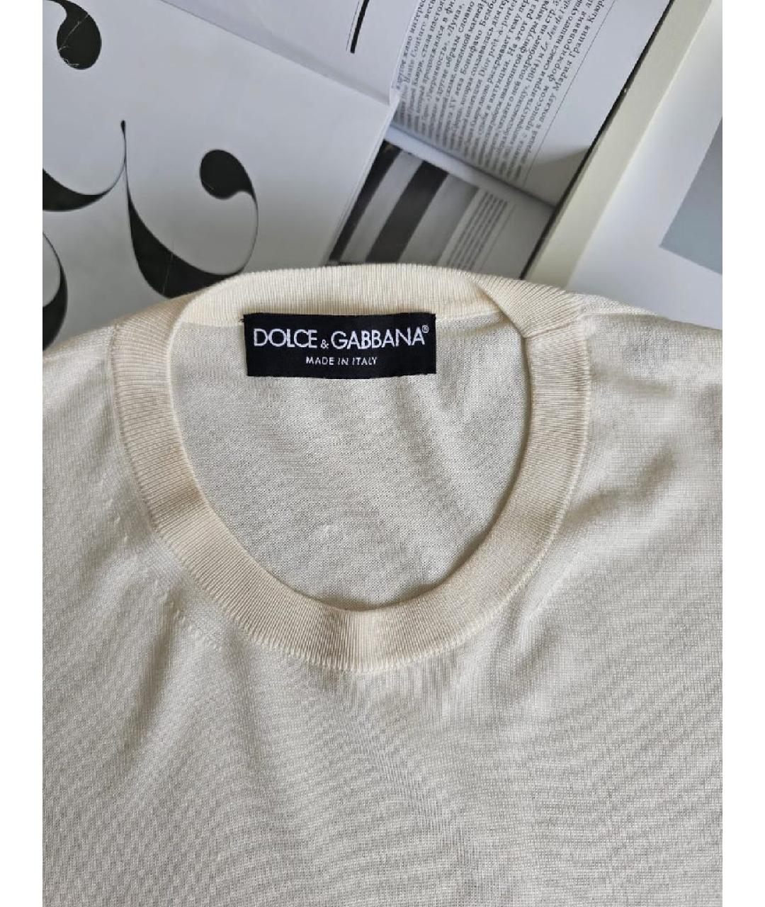 DOLCE&GABBANA Белая шелковая жилетка, фото 3