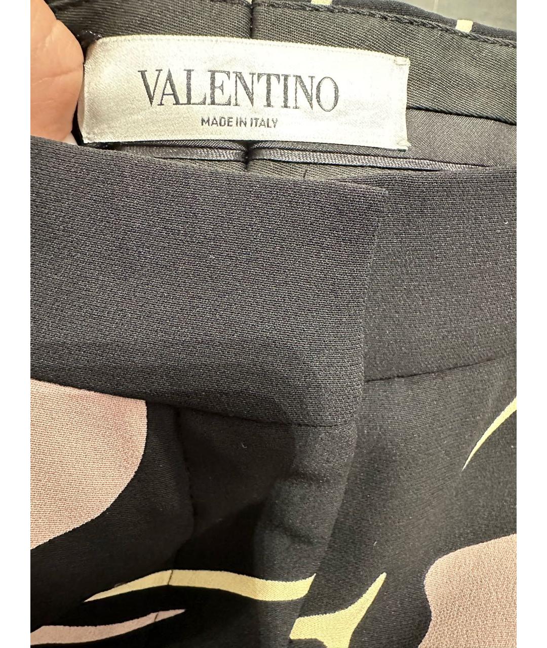 VALENTINO Черные шифоновые брюки широкие, фото 4