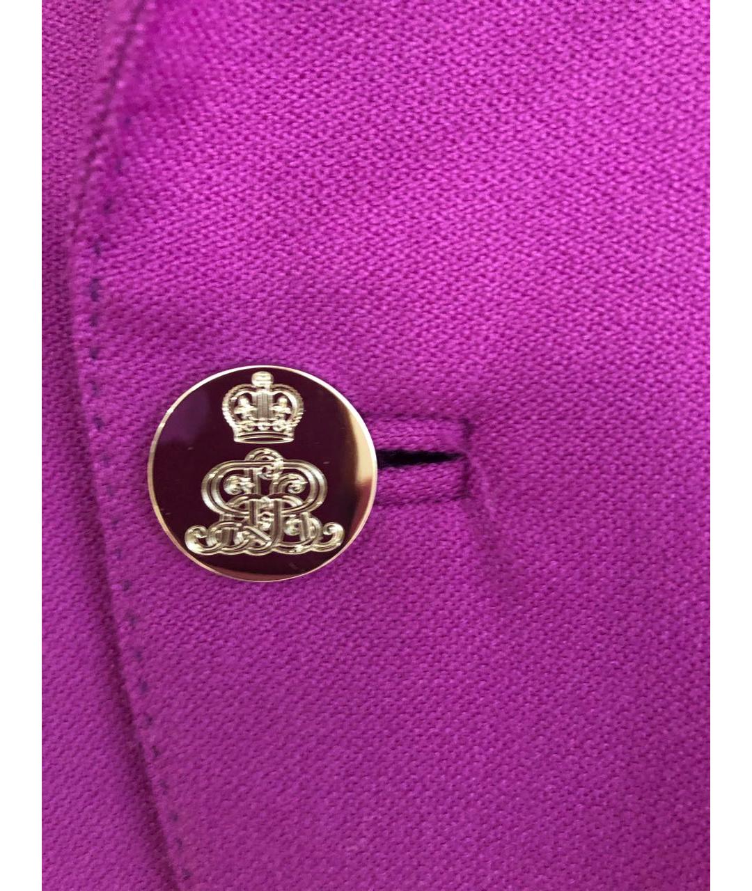 RALPH LAUREN Фиолетовый кашемировый жакет/пиджак, фото 4