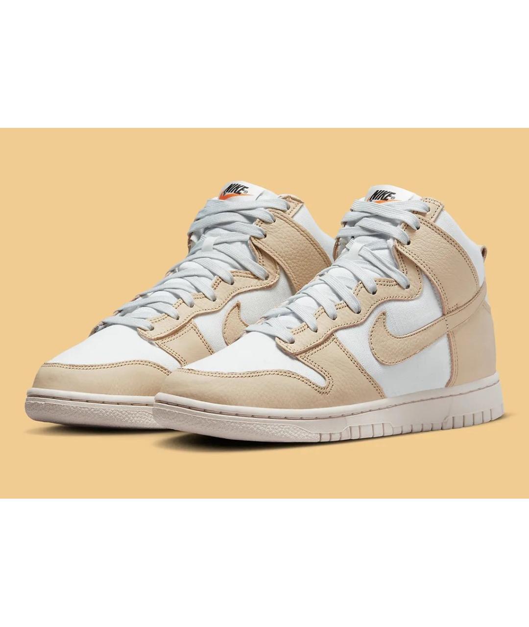 NIKE Бежевые кожаные кеды, фото 2