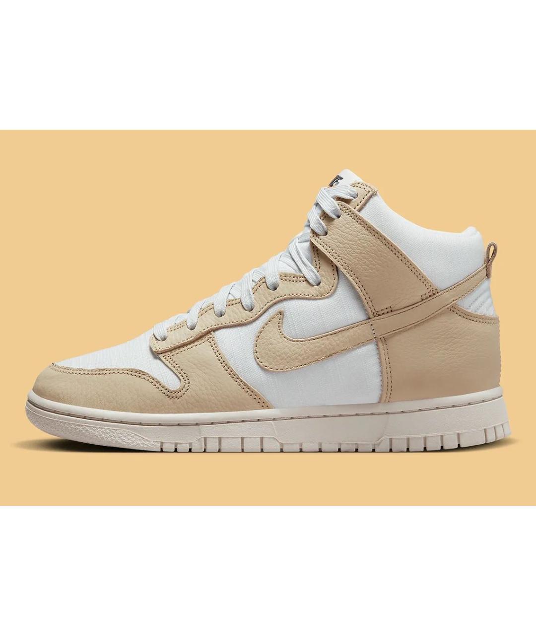 NIKE Бежевые кожаные кеды, фото 9