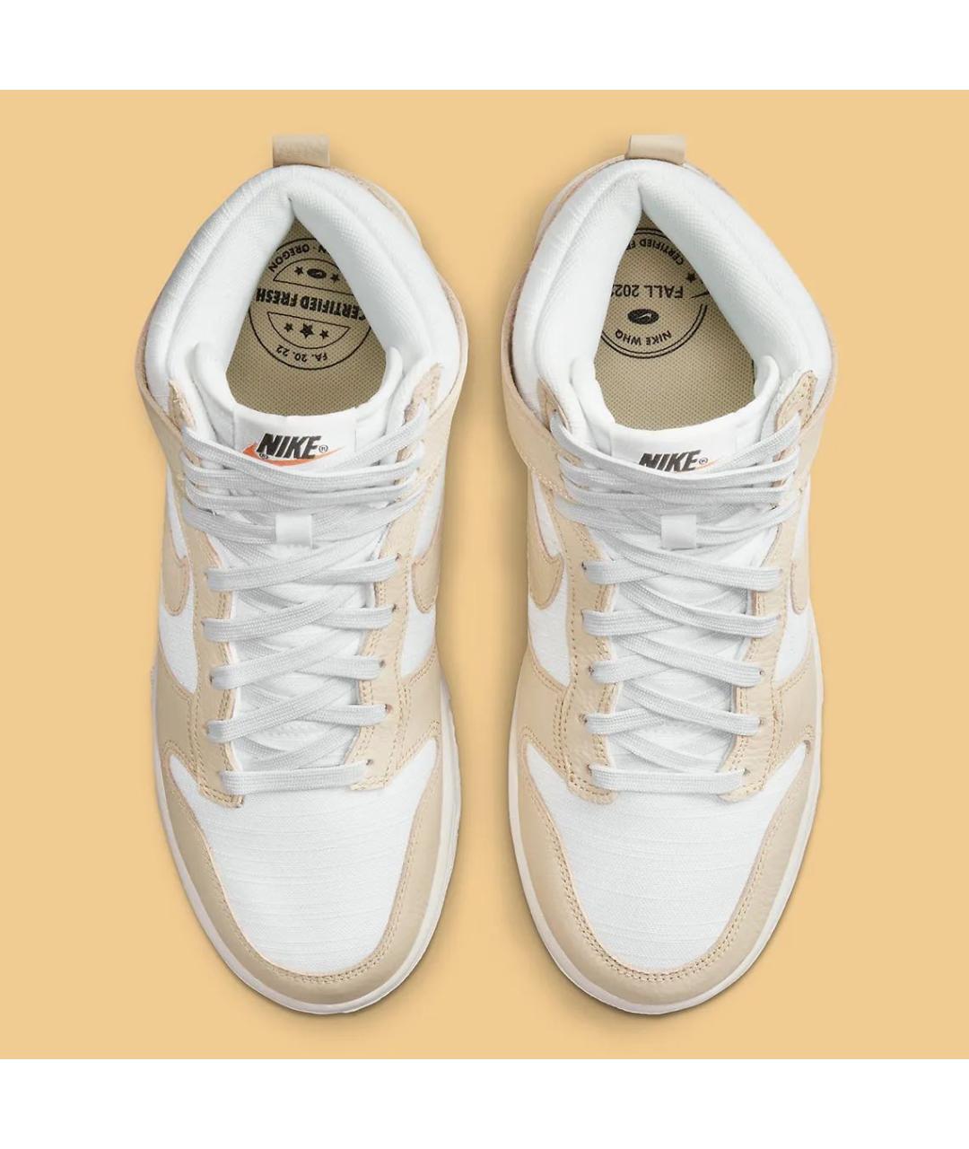 NIKE Бежевые кожаные кеды, фото 4