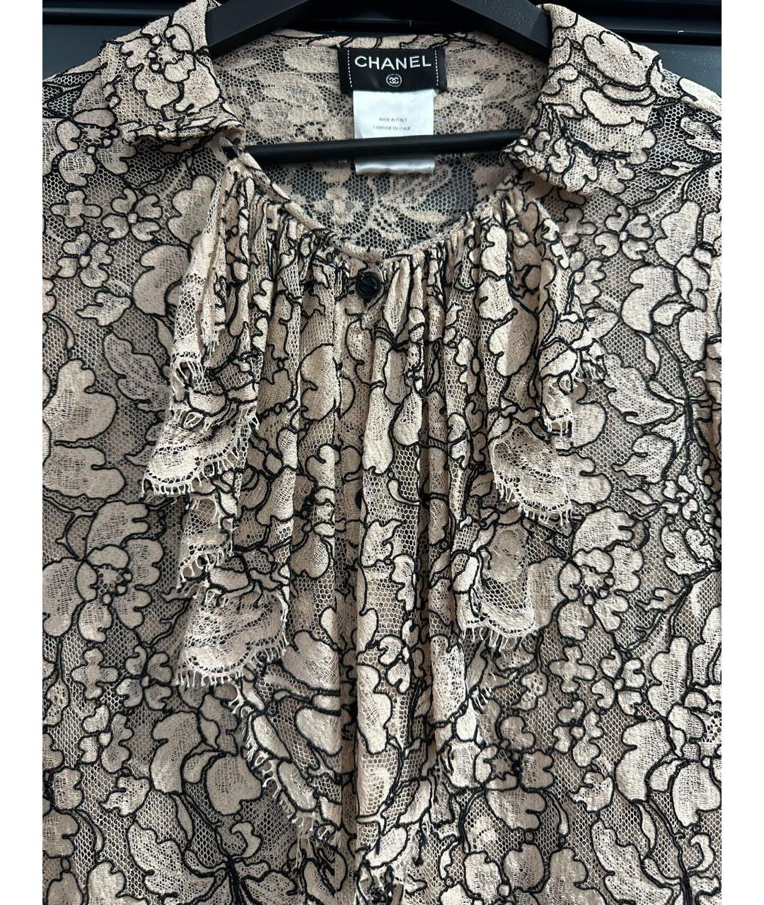 CHANEL Коралловая хлопко-эластановая блузы, фото 4