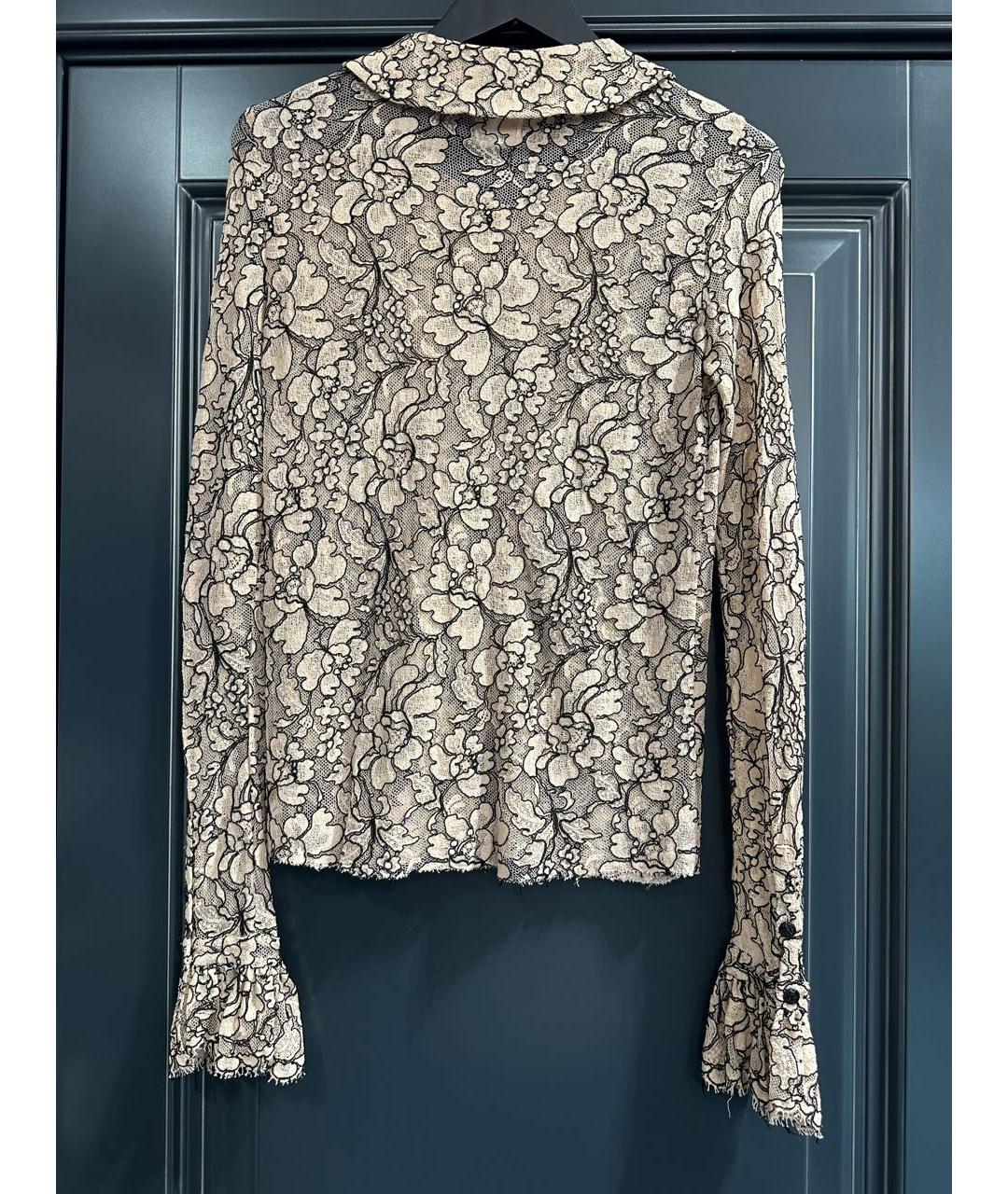 CHANEL Коралловая хлопко-эластановая блузы, фото 2