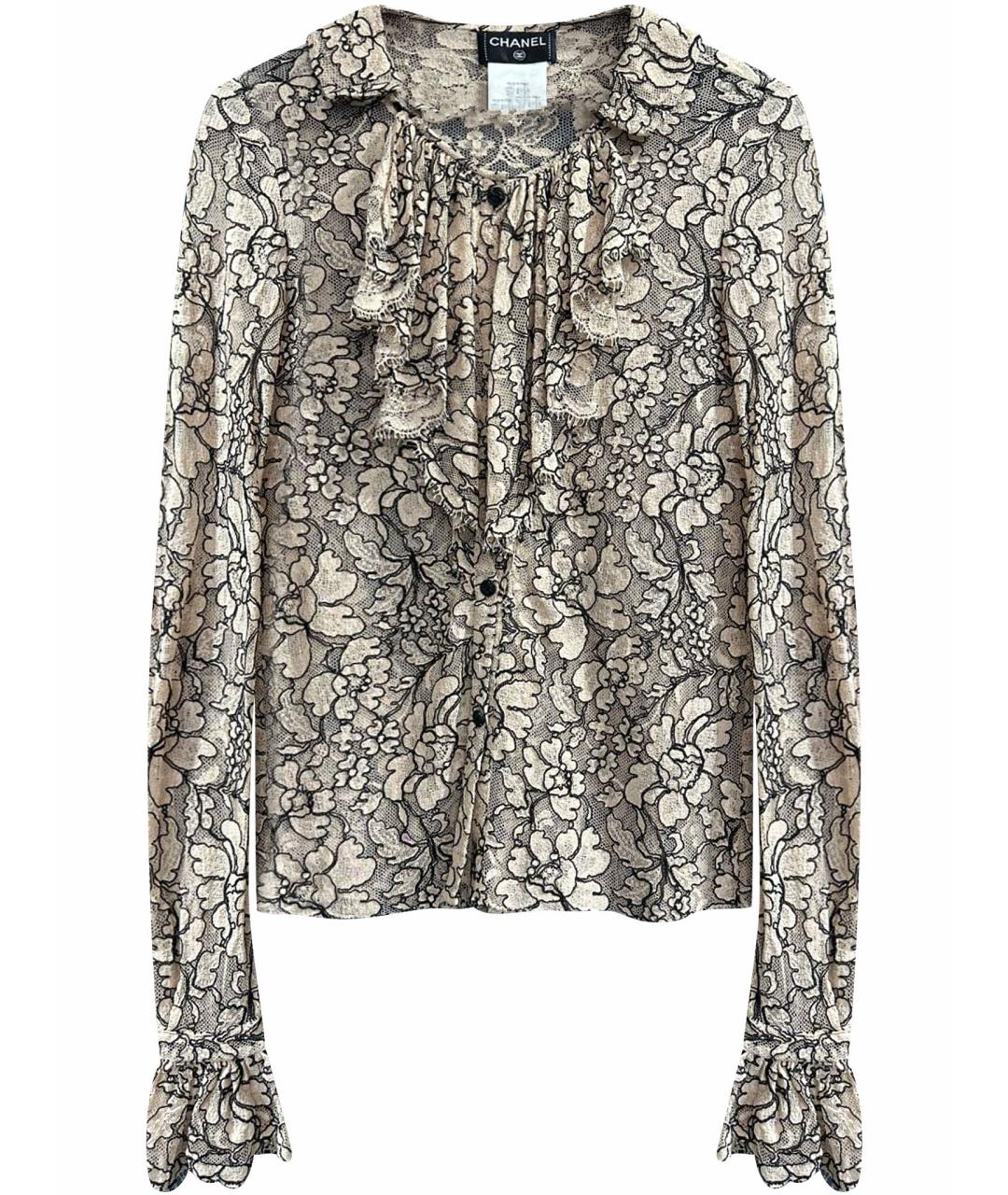 CHANEL Коралловая хлопко-эластановая блузы, фото 1