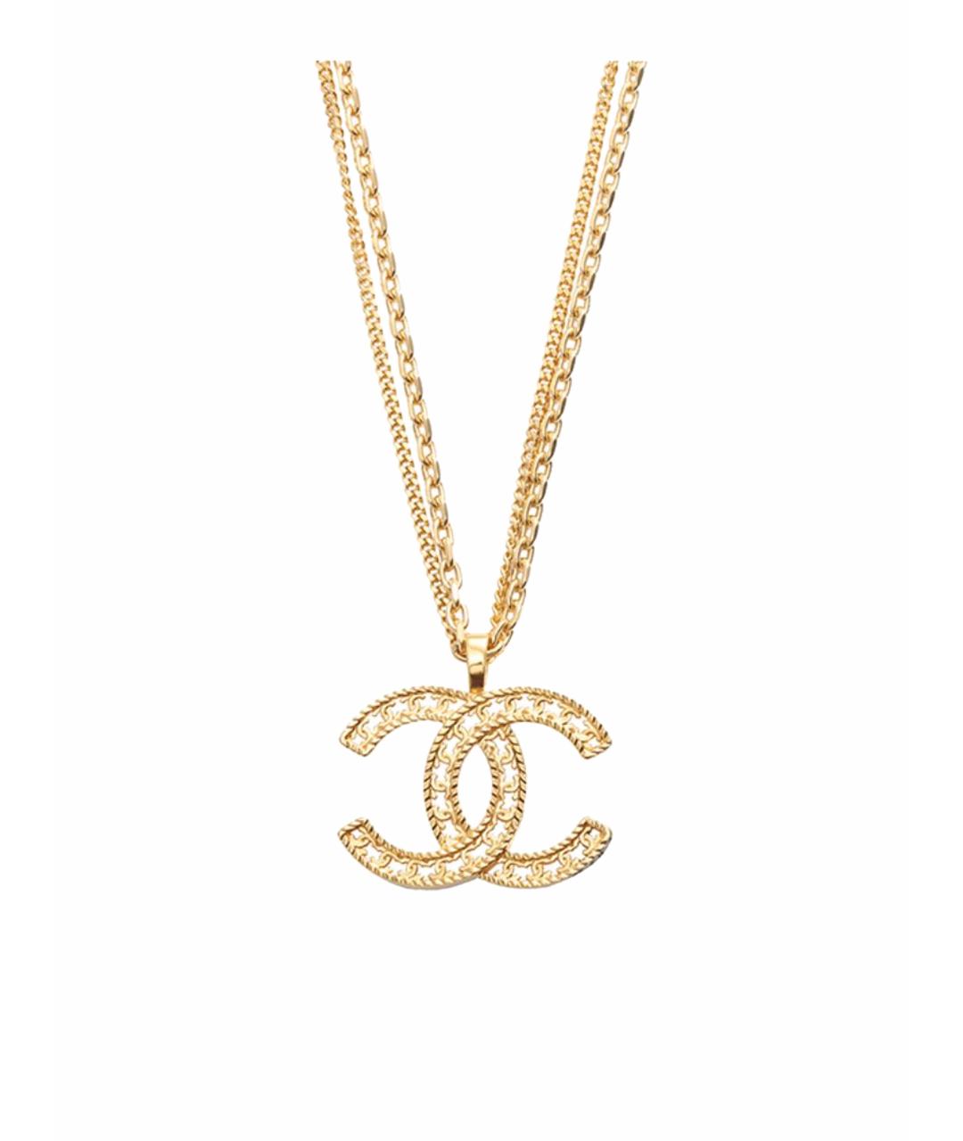 CHANEL Золотая металлическая подвеска, фото 1