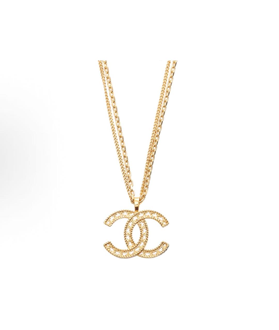 CHANEL Золотая металлическая подвеска, фото 5