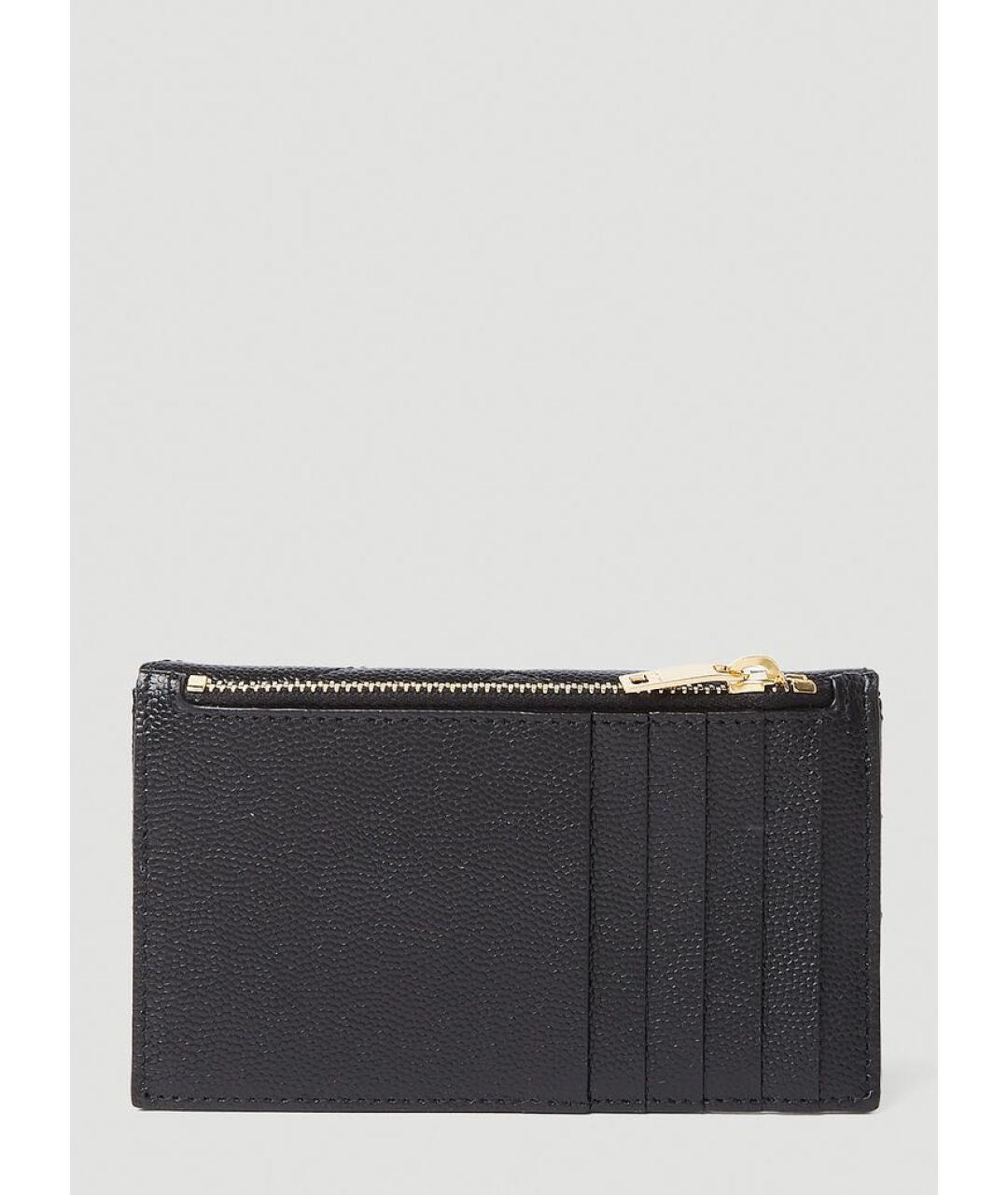 SAINT LAURENT Черный кожаный кошелек, фото 3