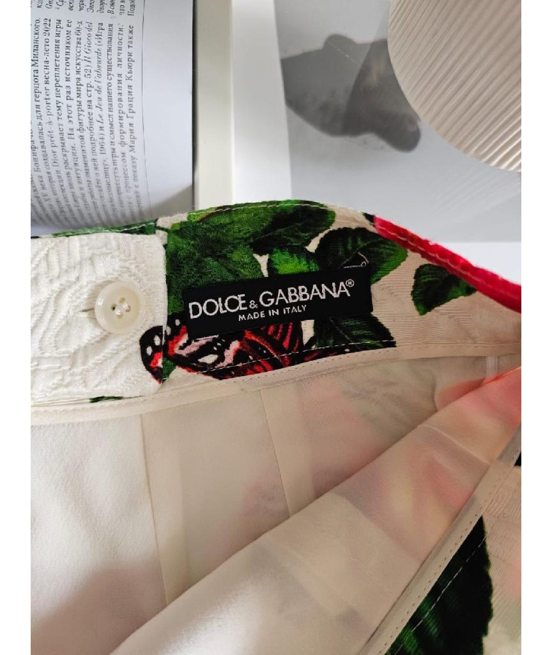 DOLCE&GABBANA Мульти хлопковая юбка мини, фото 4
