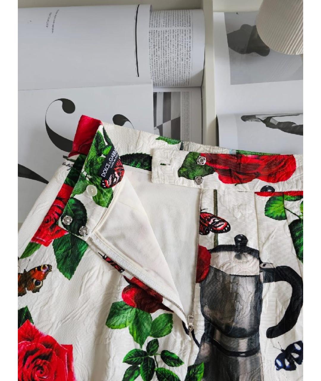DOLCE&GABBANA Мульти хлопковая юбка мини, фото 3