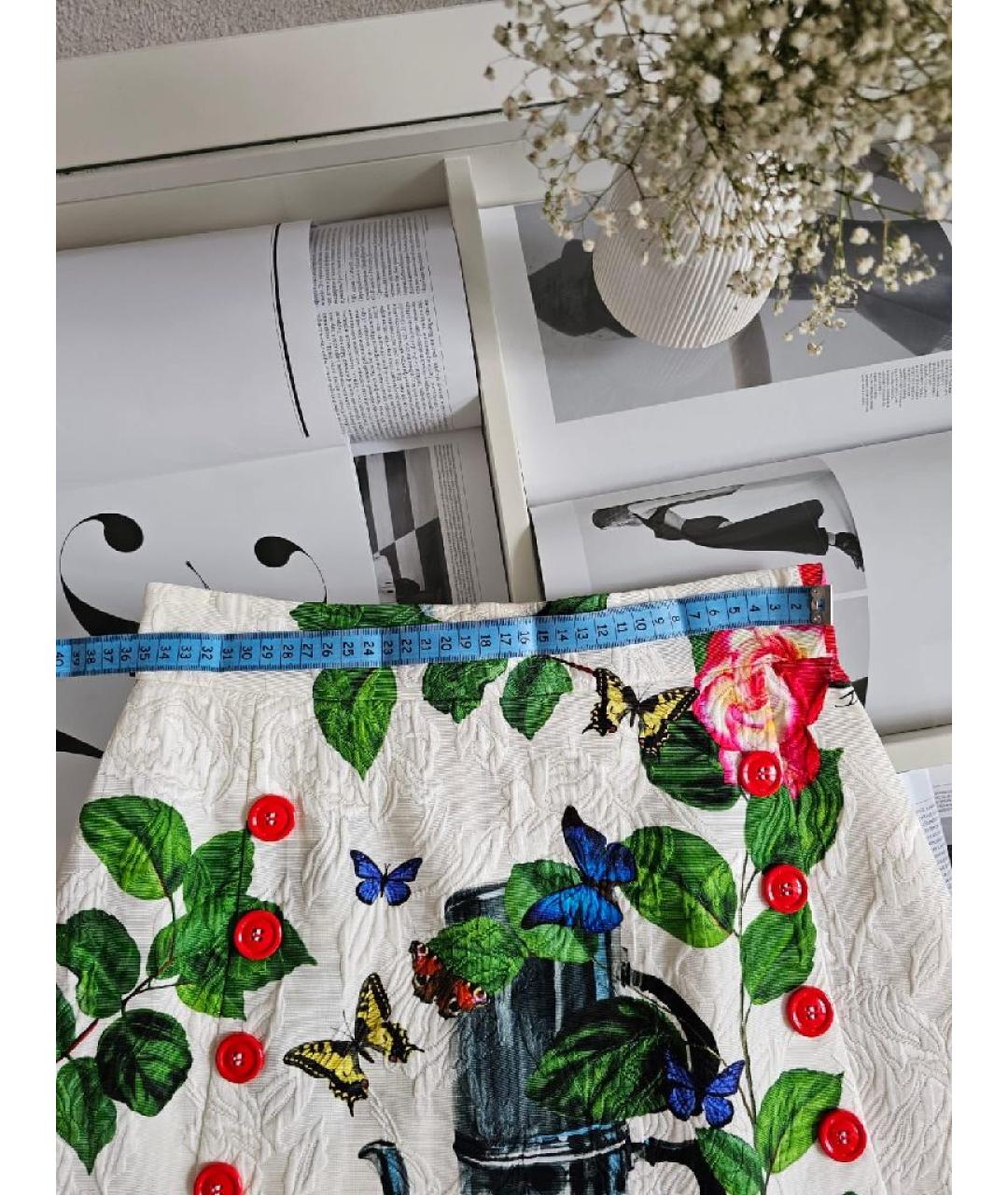 DOLCE&GABBANA Мульти хлопковая юбка мини, фото 8