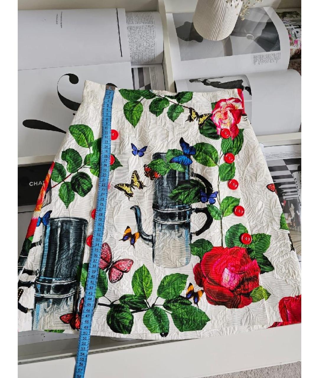 DOLCE&GABBANA Мульти хлопковая юбка мини, фото 6