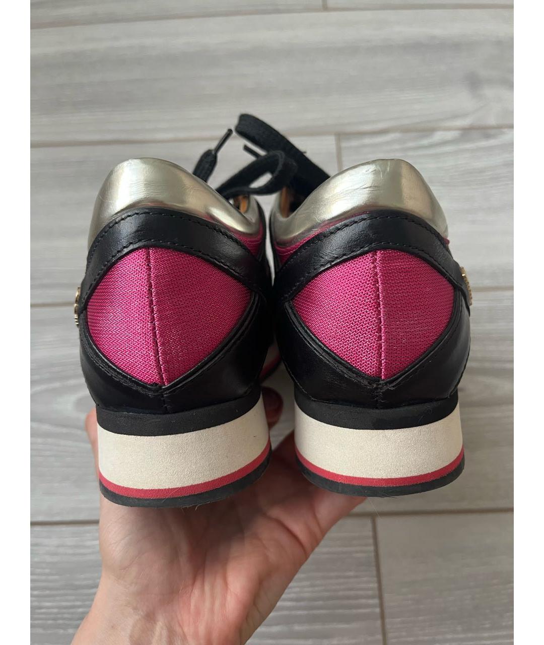 JIMMY CHOO Черные кожаные кроссовки, фото 4