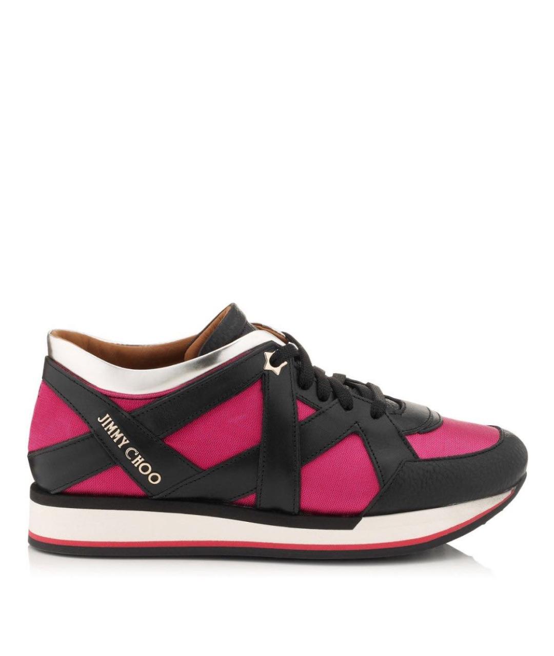 JIMMY CHOO Черные кожаные кроссовки, фото 9