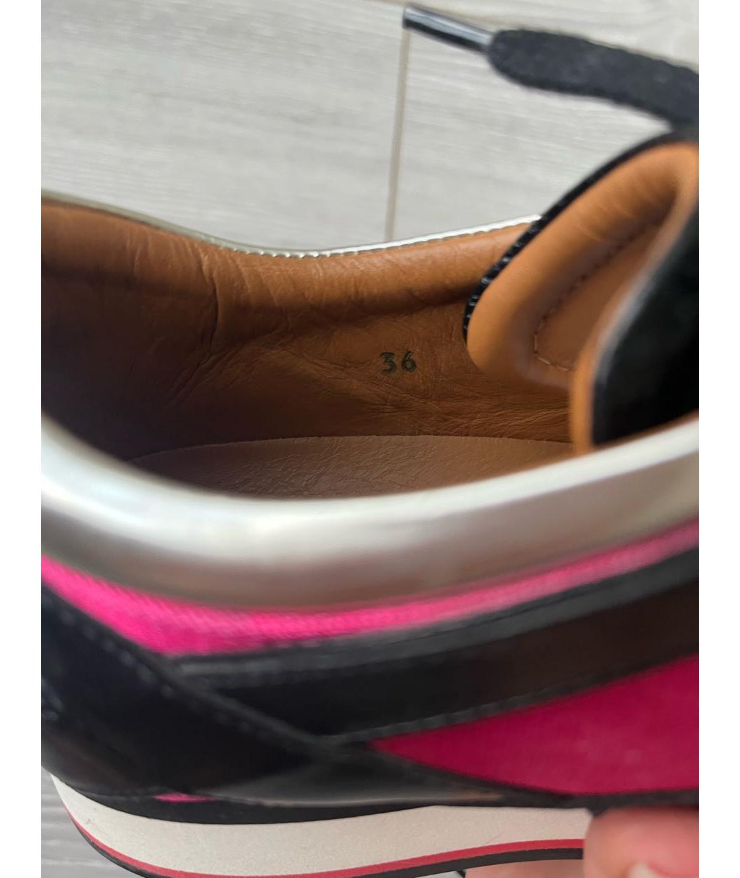JIMMY CHOO Черные кожаные кроссовки, фото 8