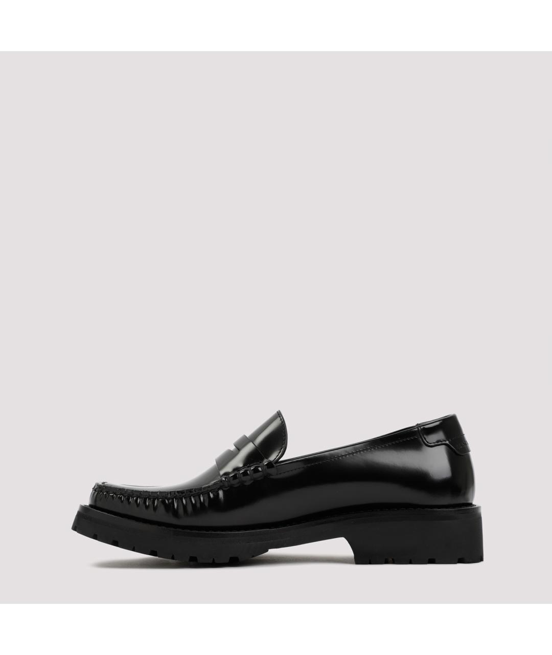 SAINT LAURENT Черные лоферы из лакированной кожи, фото 2