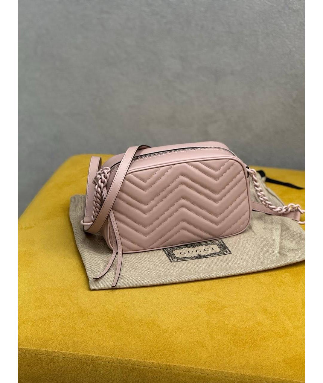 GUCCI Розовая кожаная сумка через плечо, фото 3