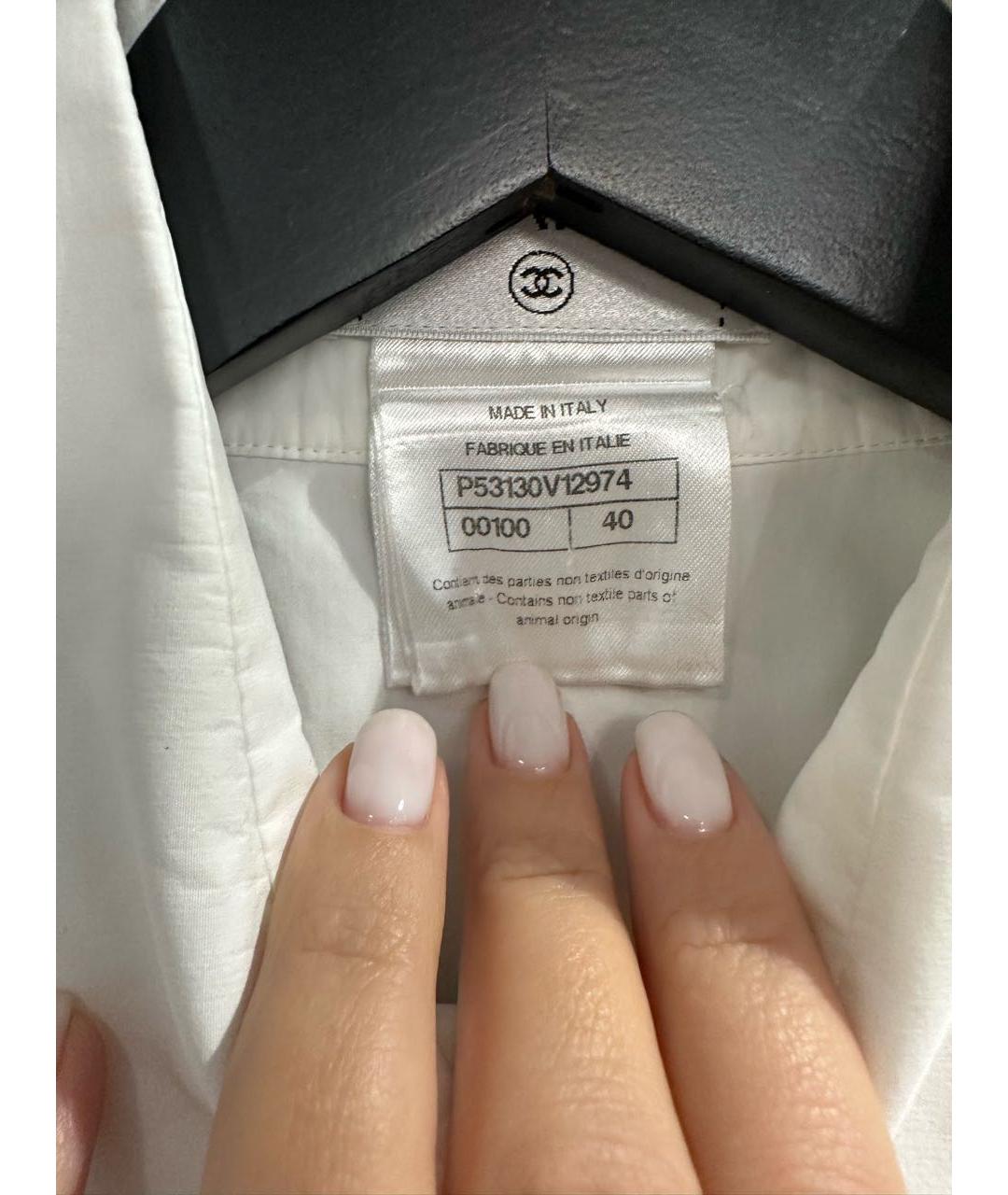 CHANEL Белая хлопковая рубашка, фото 3