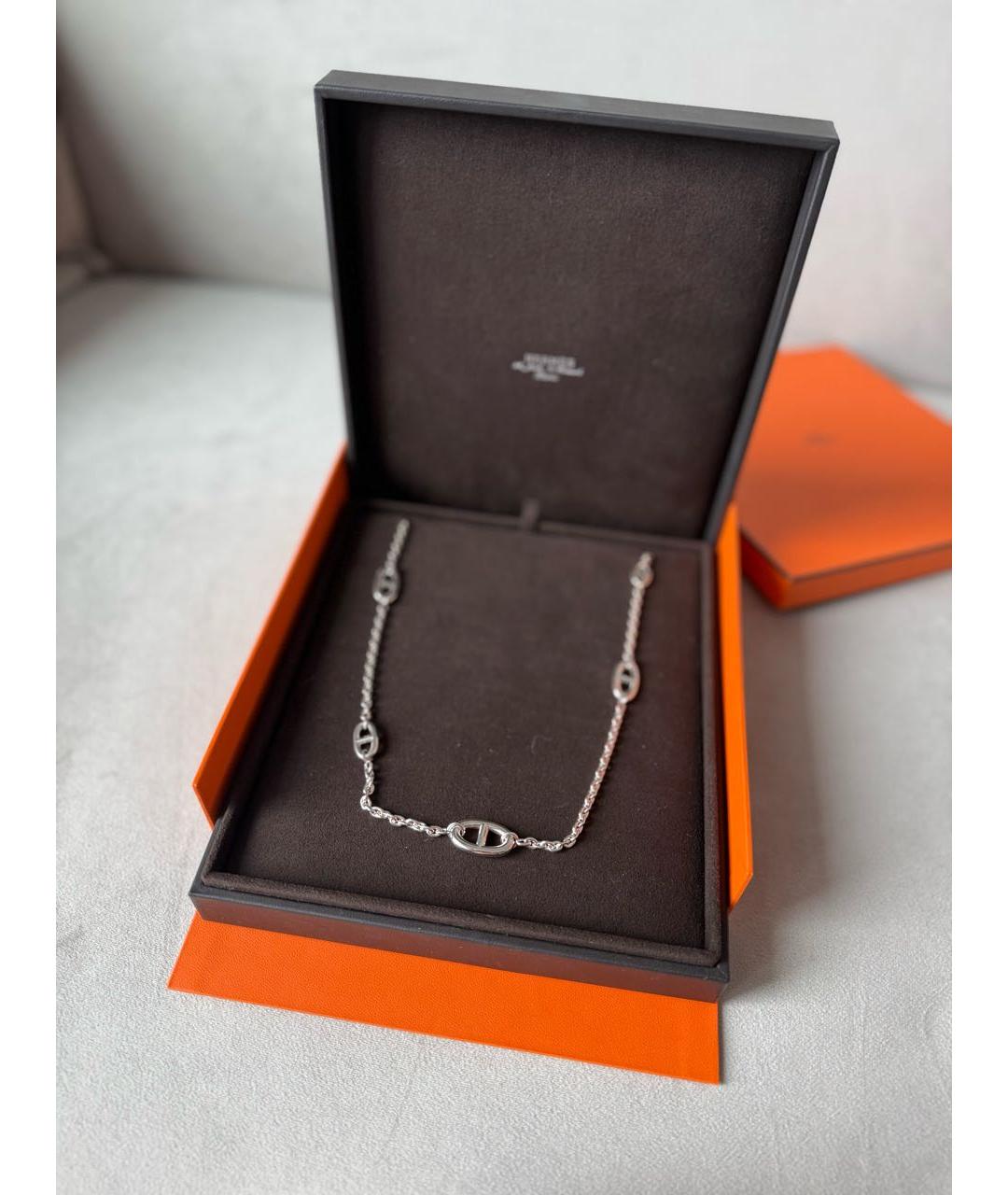 HERMES Серебряное серебряное колье, фото 3