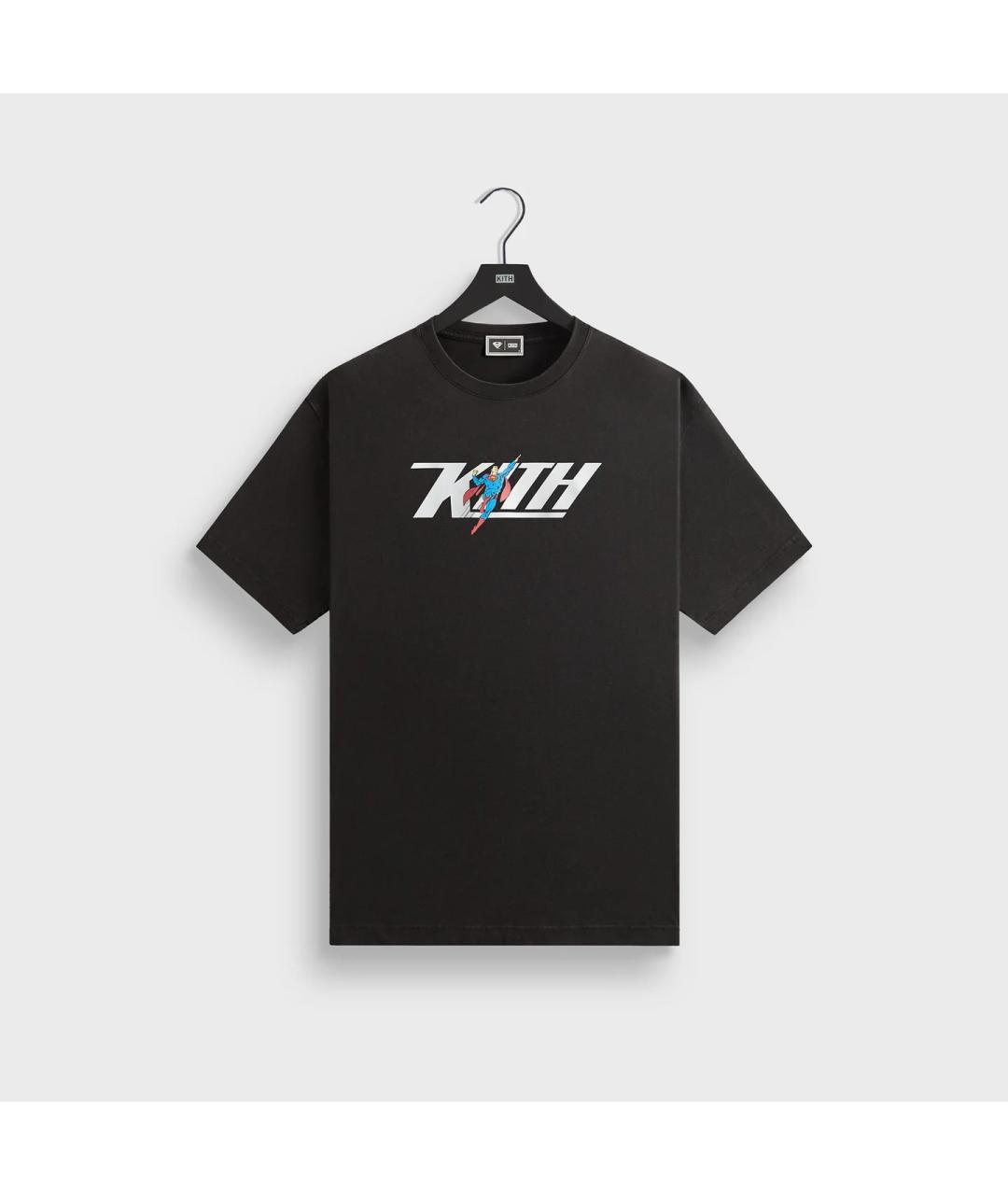 KITH Черная хлопковая футболка, фото 4