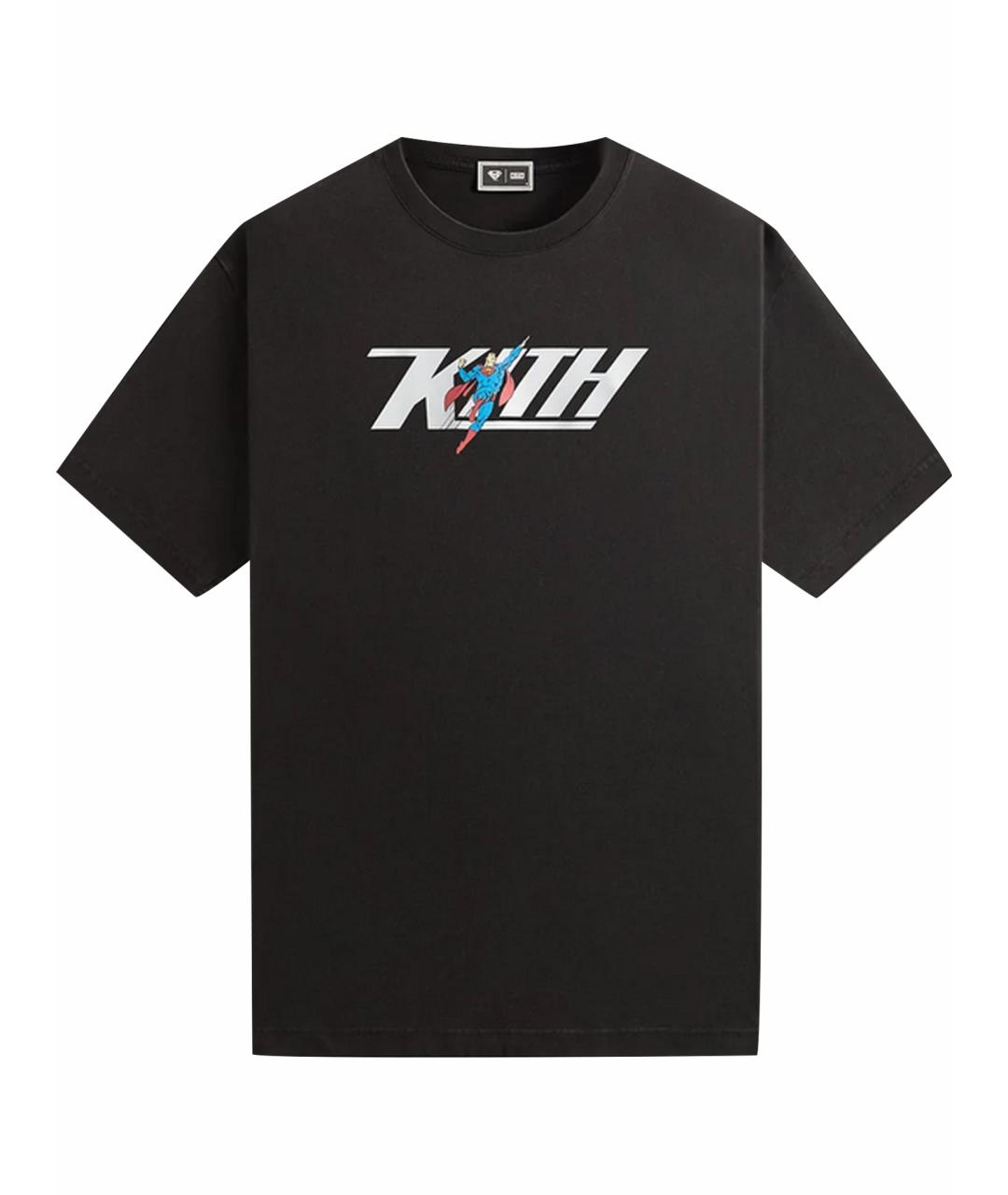 KITH Черная хлопковая футболка, фото 1
