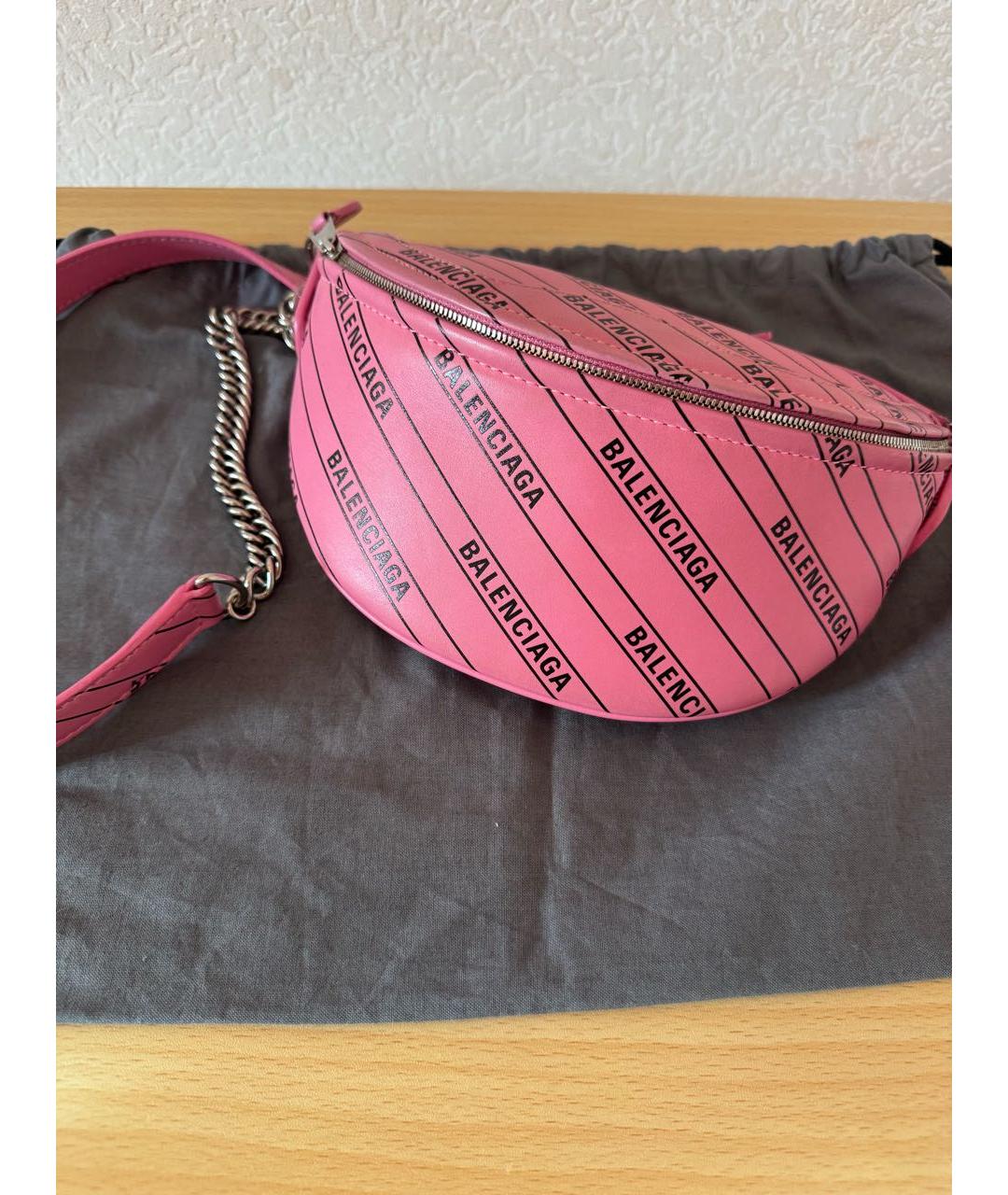 BALENCIAGA Розовая поясная сумка, фото 2