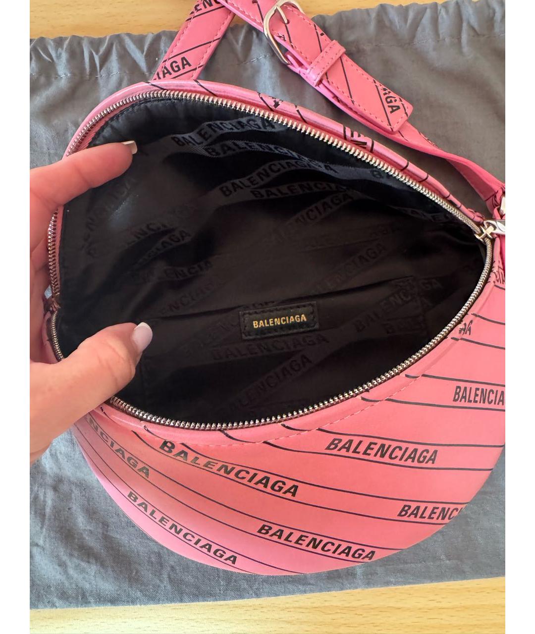 BALENCIAGA Розовая поясная сумка, фото 5