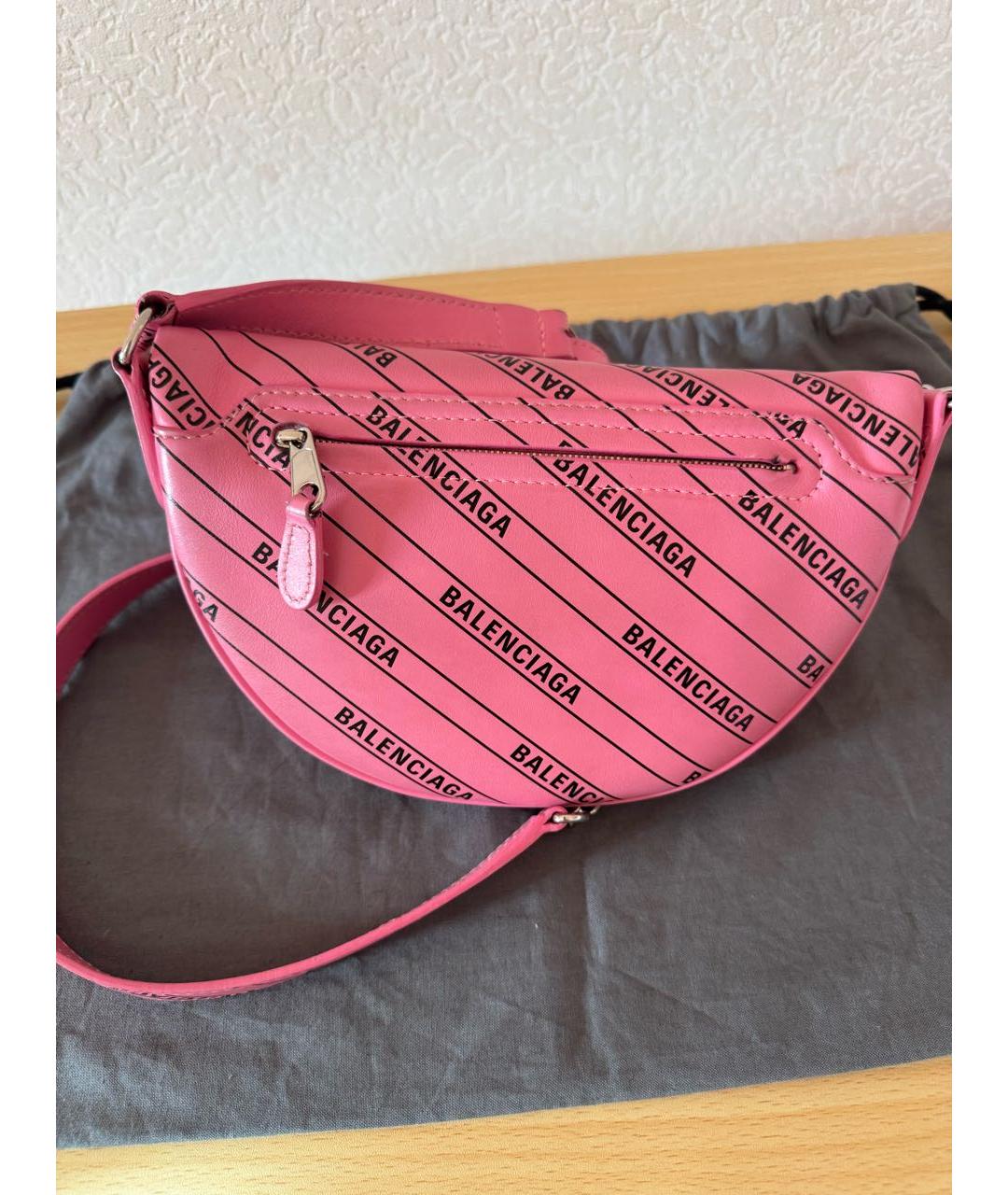 BALENCIAGA Розовая поясная сумка, фото 4
