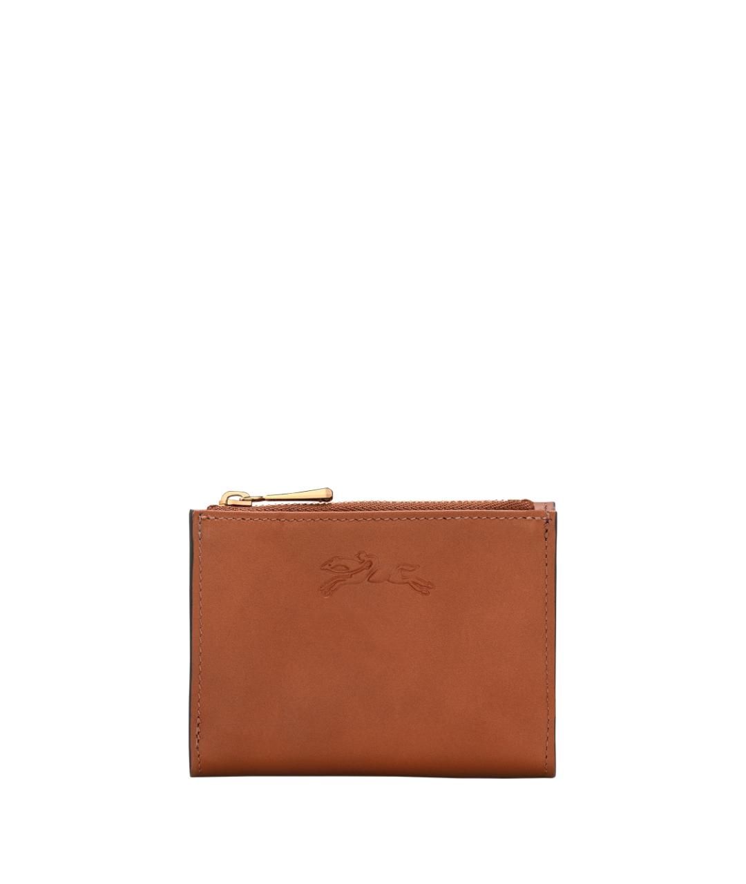 LONGCHAMP Коричневый кожаный кошелек, фото 1