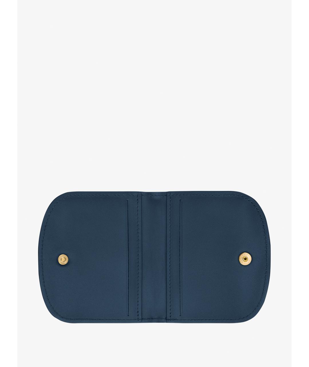 LONGCHAMP Синий кожаный кошелек, фото 3