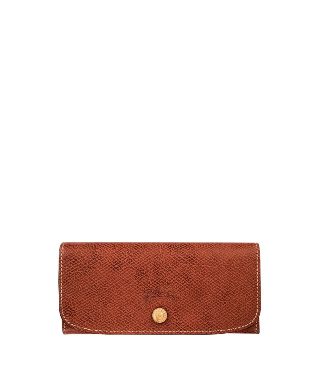 LONGCHAMP Коричневый кожаный кошелек, фото 1