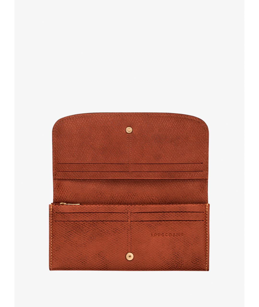 LONGCHAMP Коричневый кожаный кошелек, фото 3