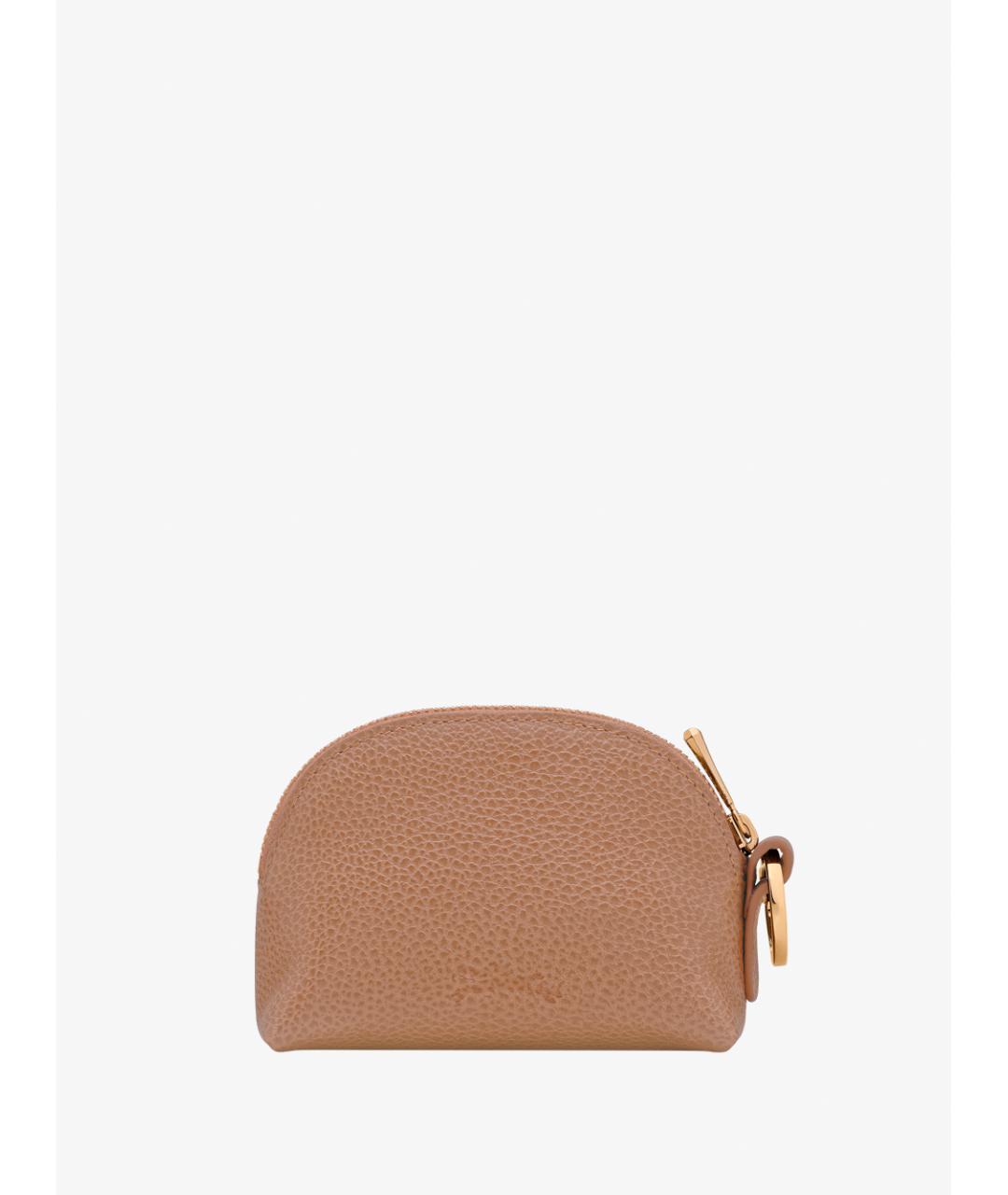 LONGCHAMP Бежевый кожаный кошелек, фото 2