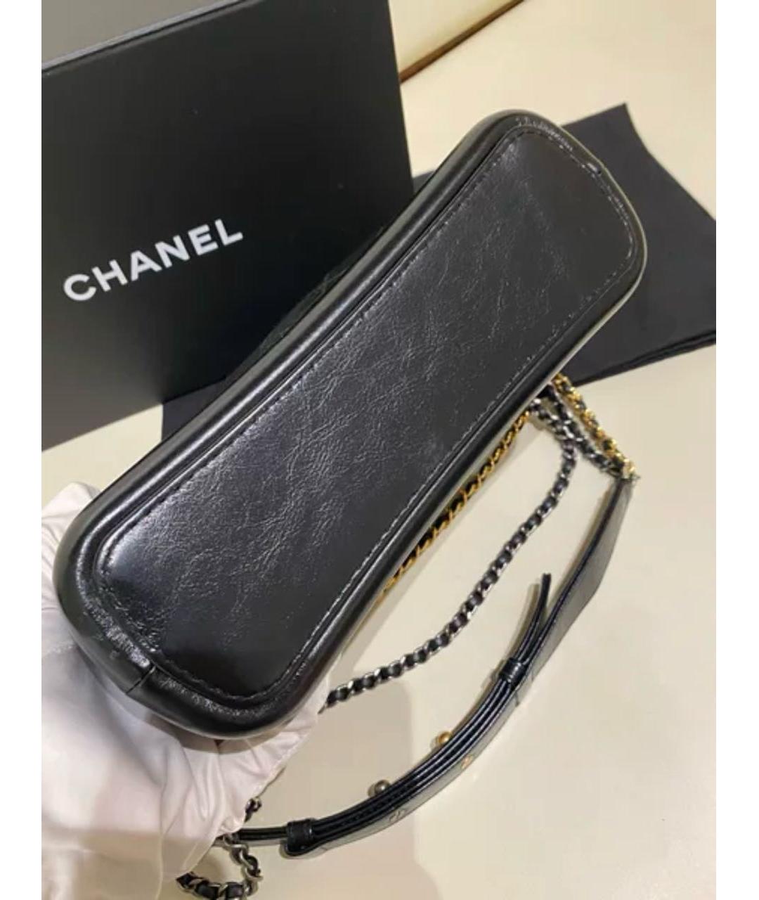 CHANEL Черная кожаная сумка через плечо, фото 5