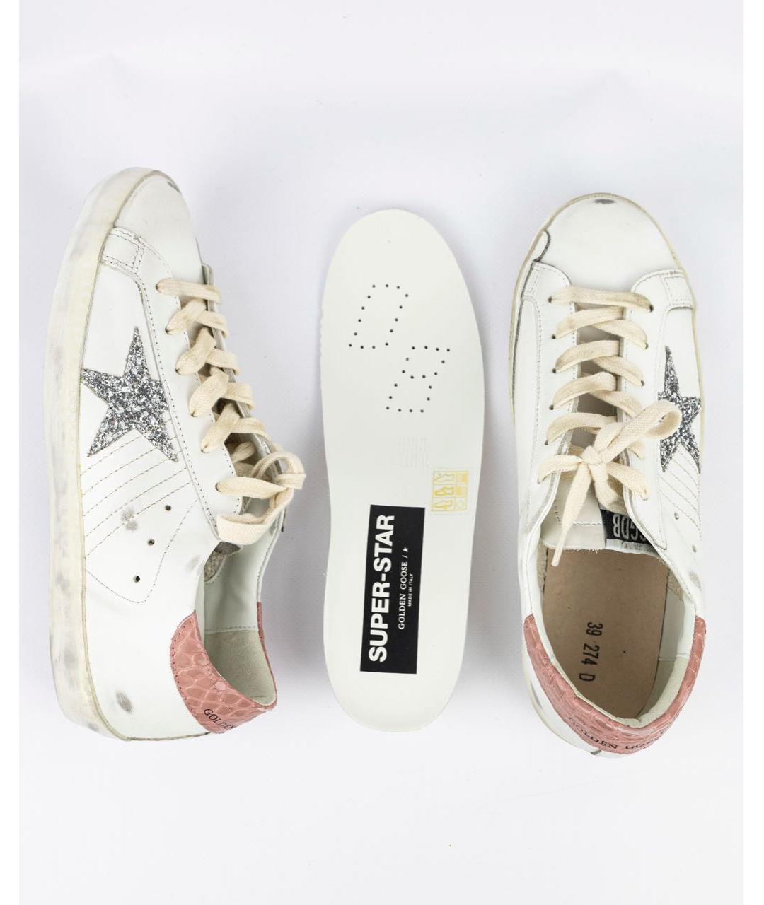 GOLDEN GOOSE DELUXE BRAND Белые кожаные кеды, фото 4