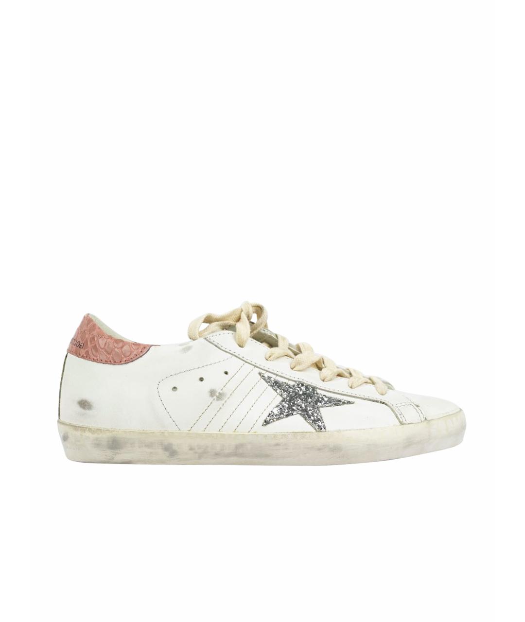 GOLDEN GOOSE DELUXE BRAND Белые кожаные кеды, фото 1