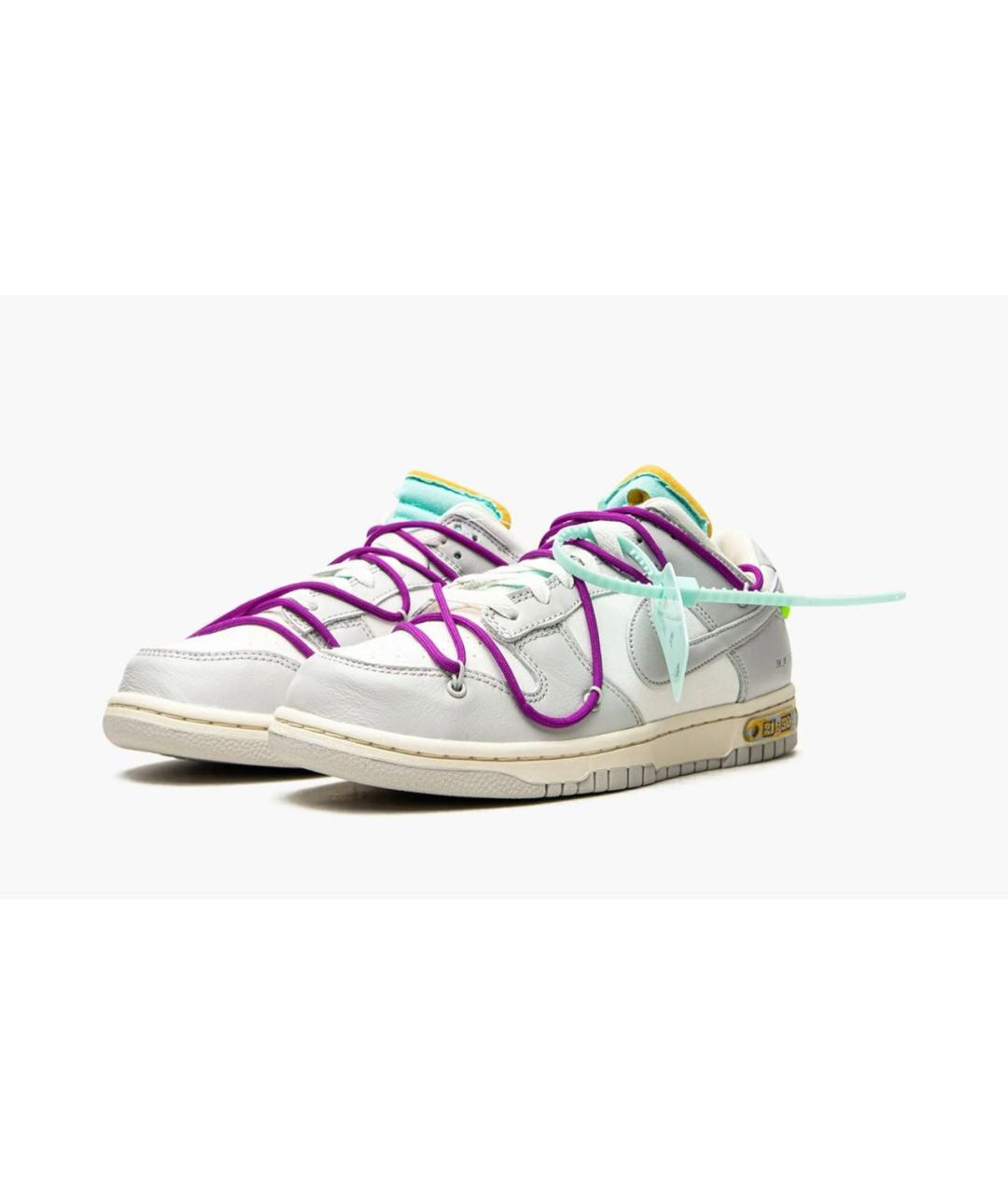 NIKE X OFF-WHITE Серые низкие кроссовки / кеды, фото 2