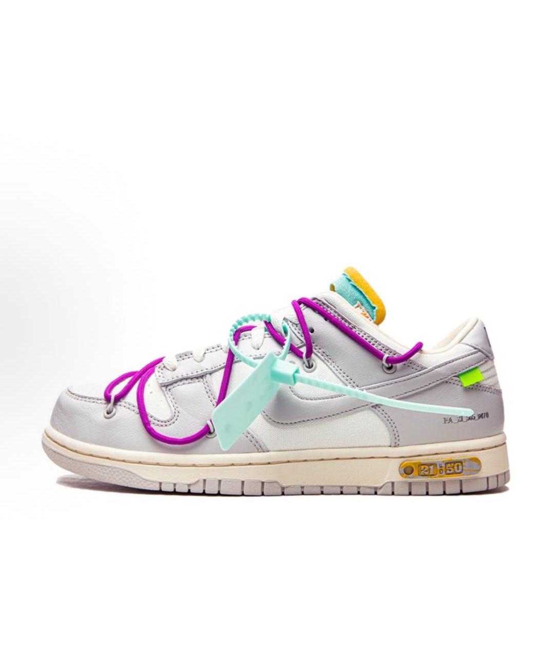 NIKE X OFF-WHITE Серые низкие кроссовки / кеды, фото 5