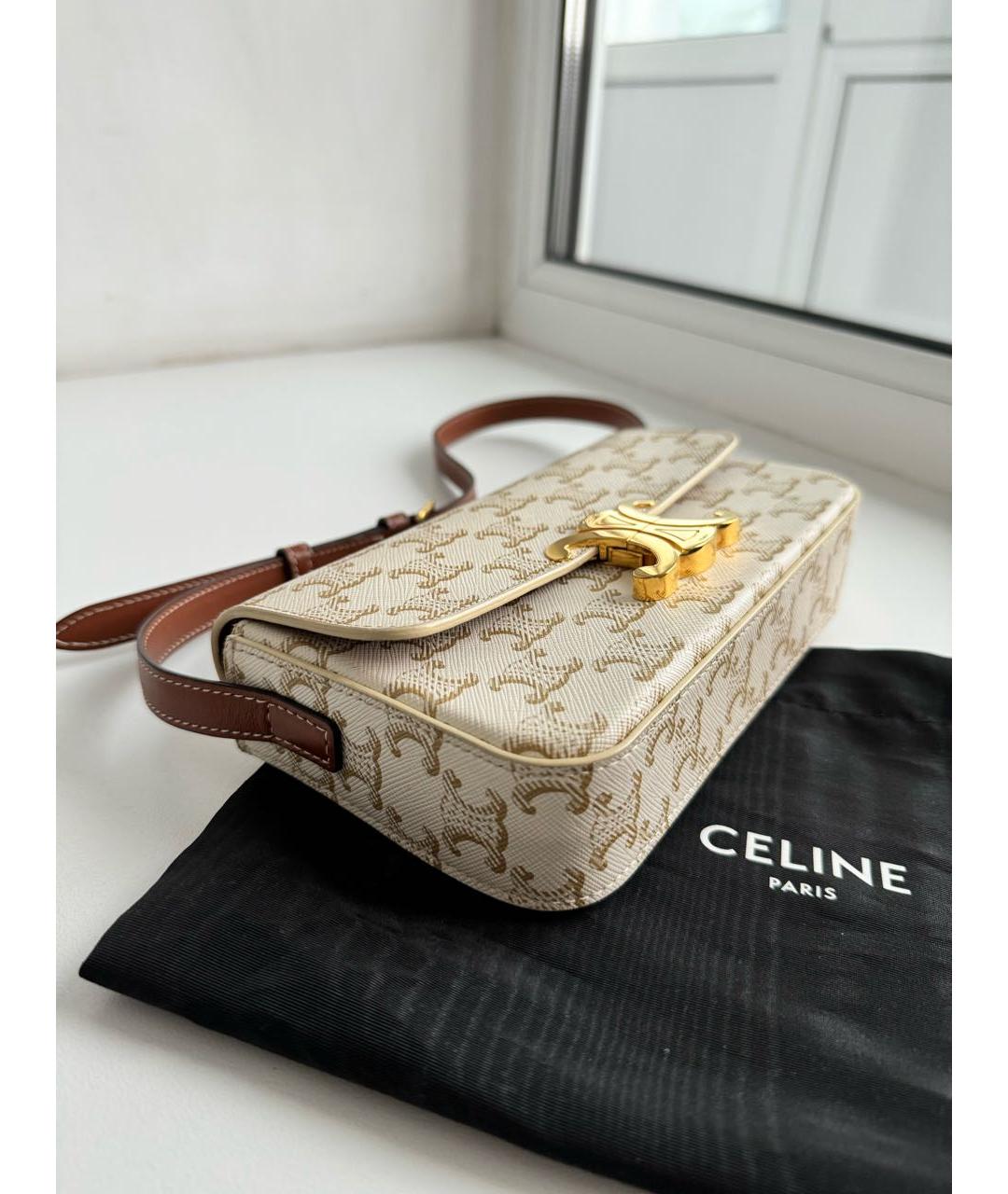 CELINE Бежевая сумка через плечо, фото 6