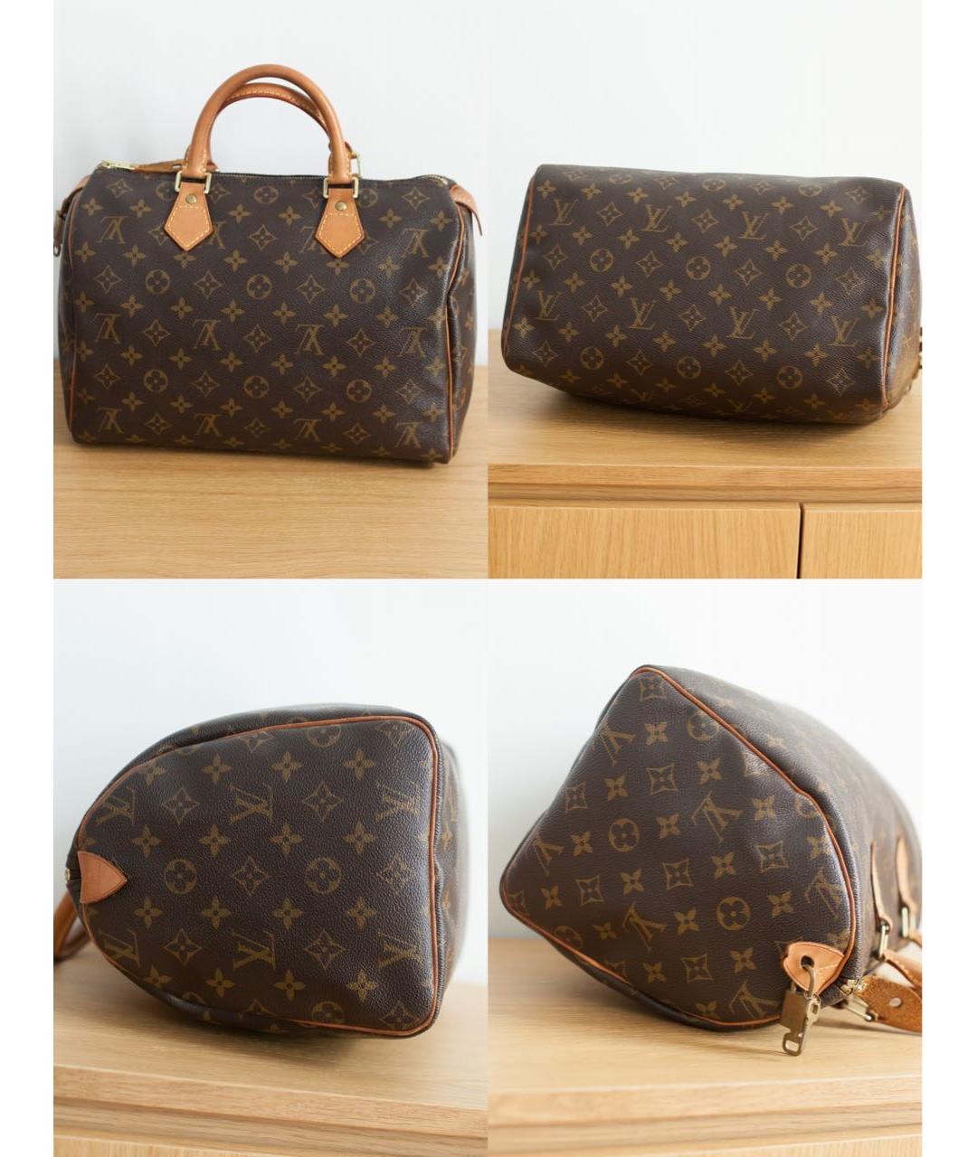 LOUIS VUITTON Коричневая сумка с короткими ручками, фото 5