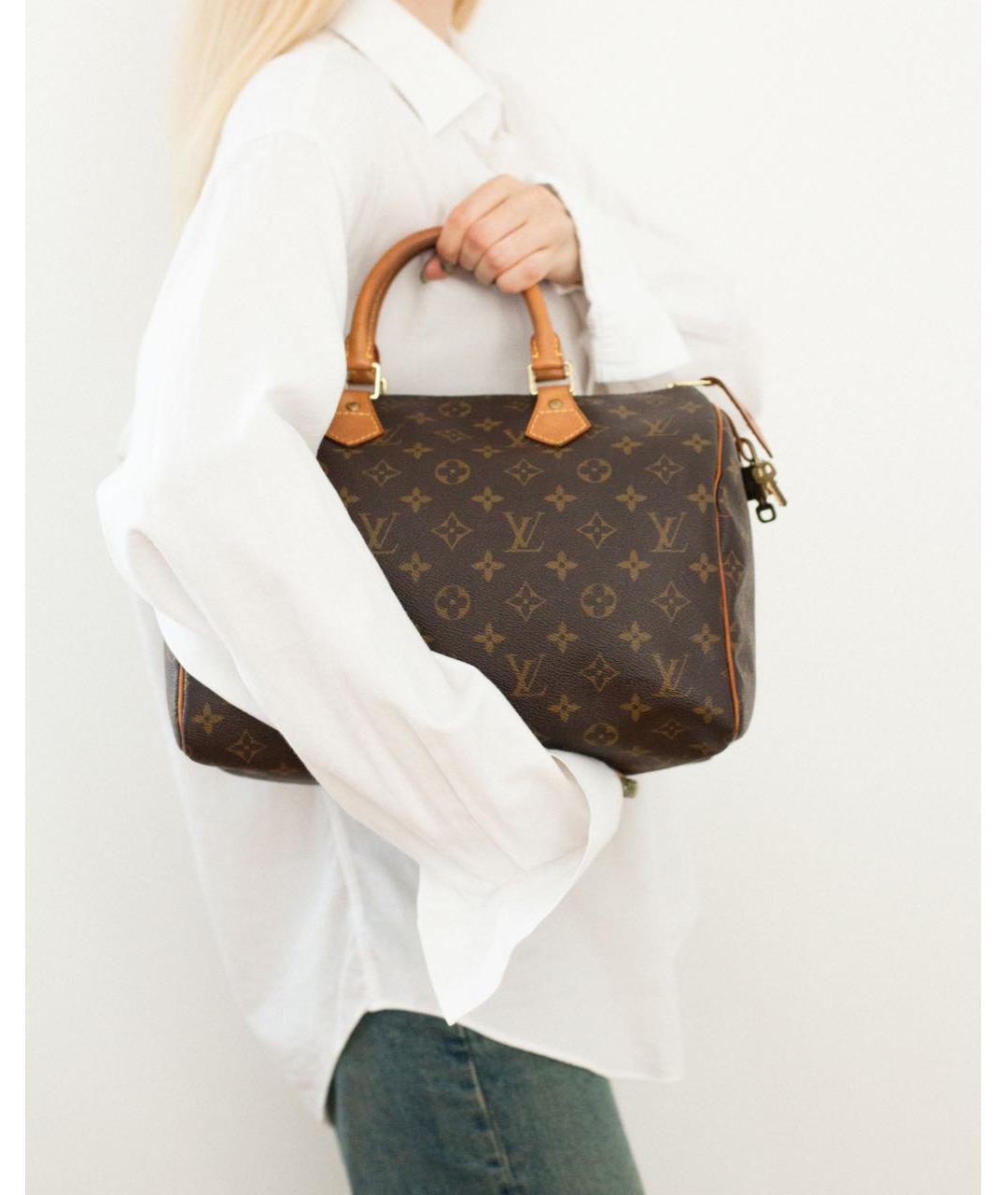 LOUIS VUITTON Коричневая сумка с короткими ручками, фото 2